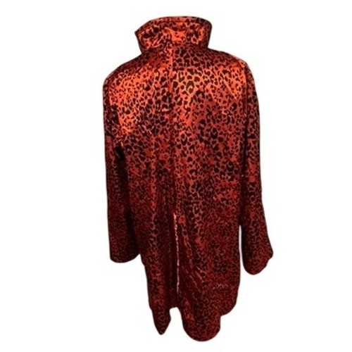 Vintage Mary McFadden Leopard Print Silk Jacket Made in USA Size M