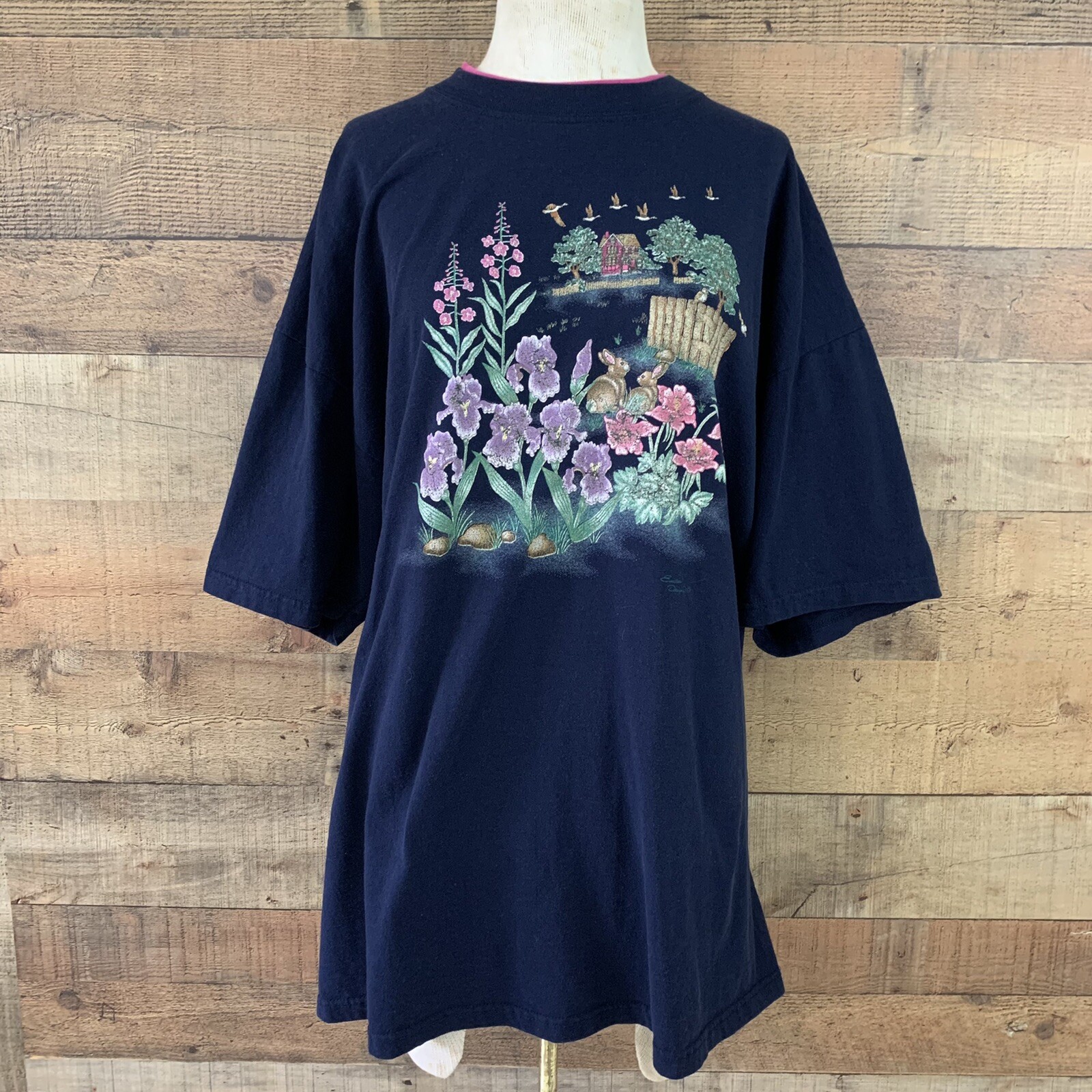 Vintage 1990’s Endless Designs Spring Graphic T-shirt Sz 1X