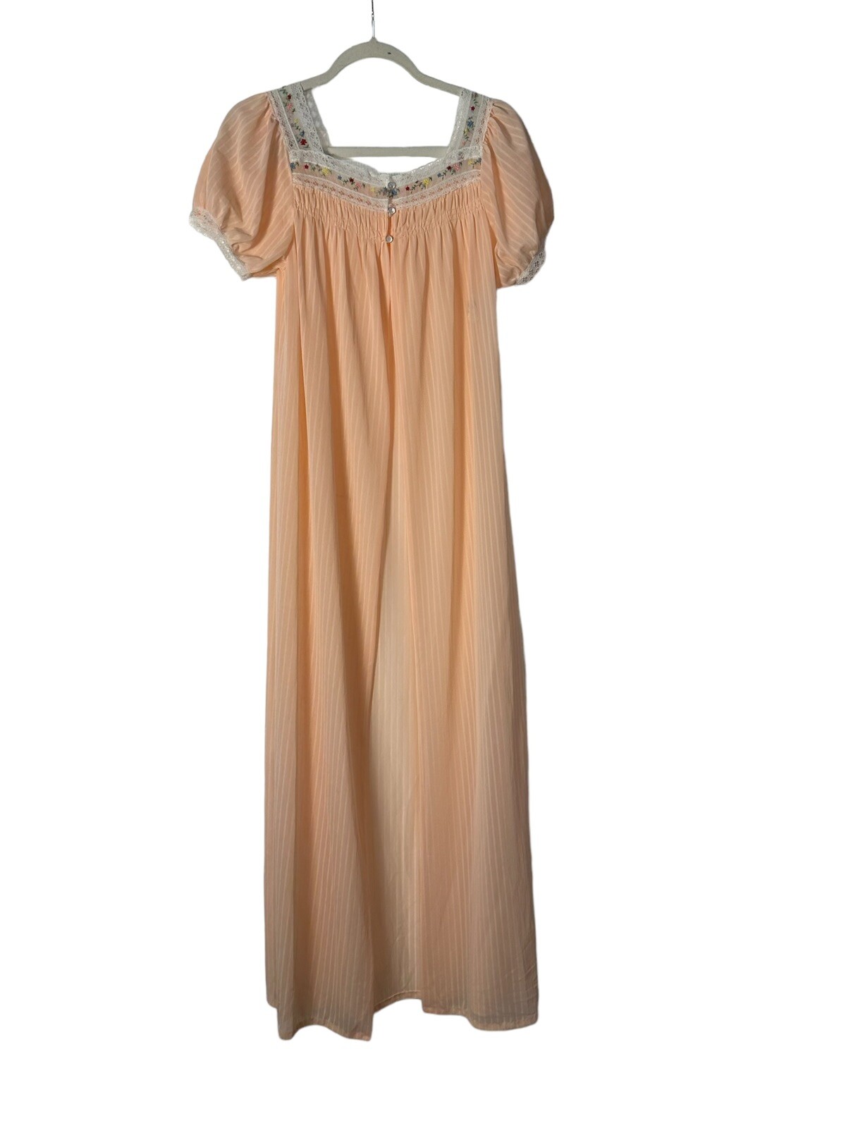 Movie Star 1960’s Vintage 3 Button Chiffon Peignoir Robe Nightgown Womens Med