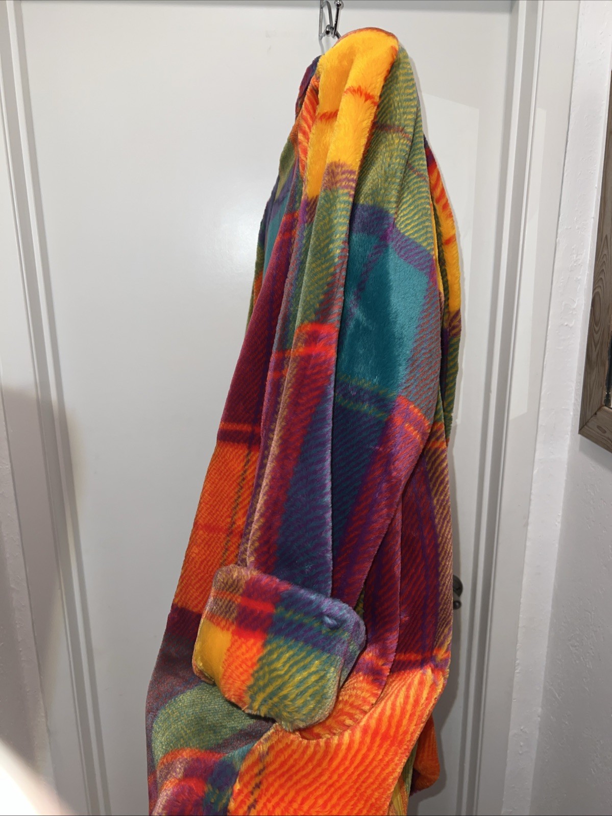 Spiegel Vintage Multi-Color Missy Santa Fe Style Coat Acrylic Boho Aztec SZ XL