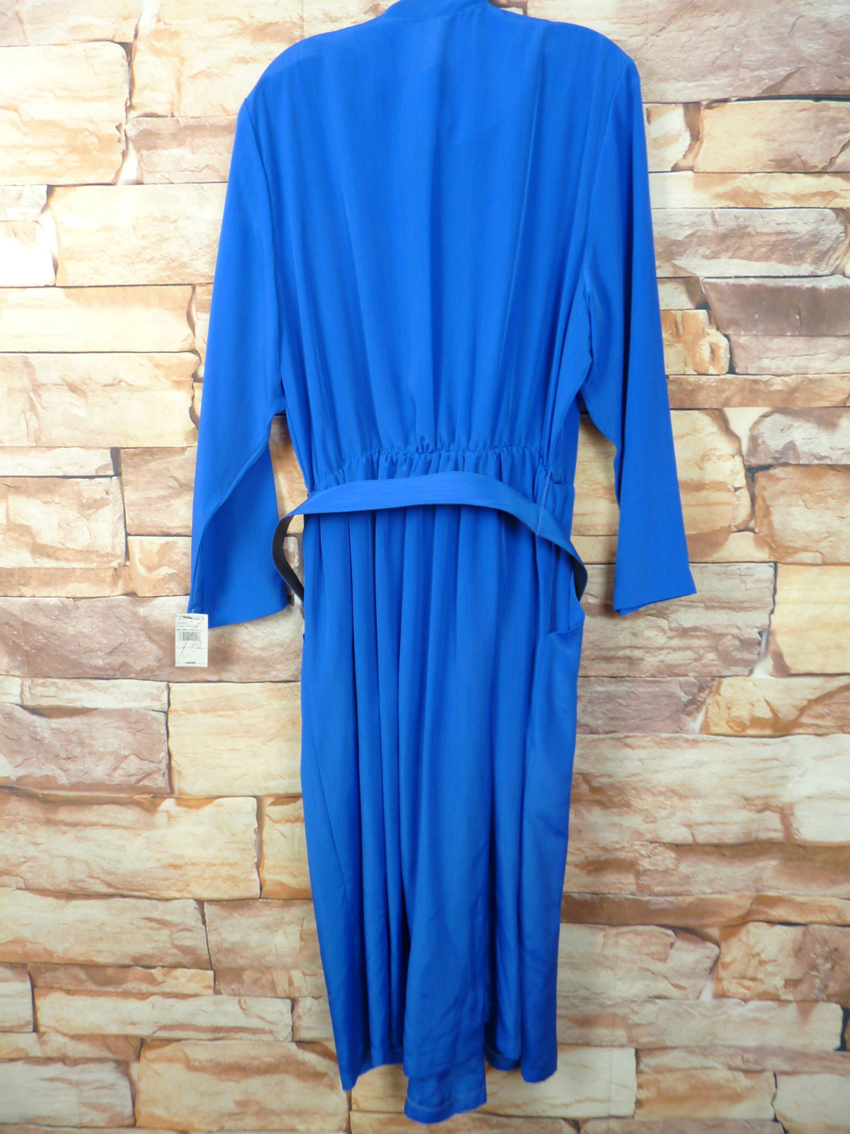 Vintage Around Town Sz 18 WP BLUE DRESS POLY USA V Neck