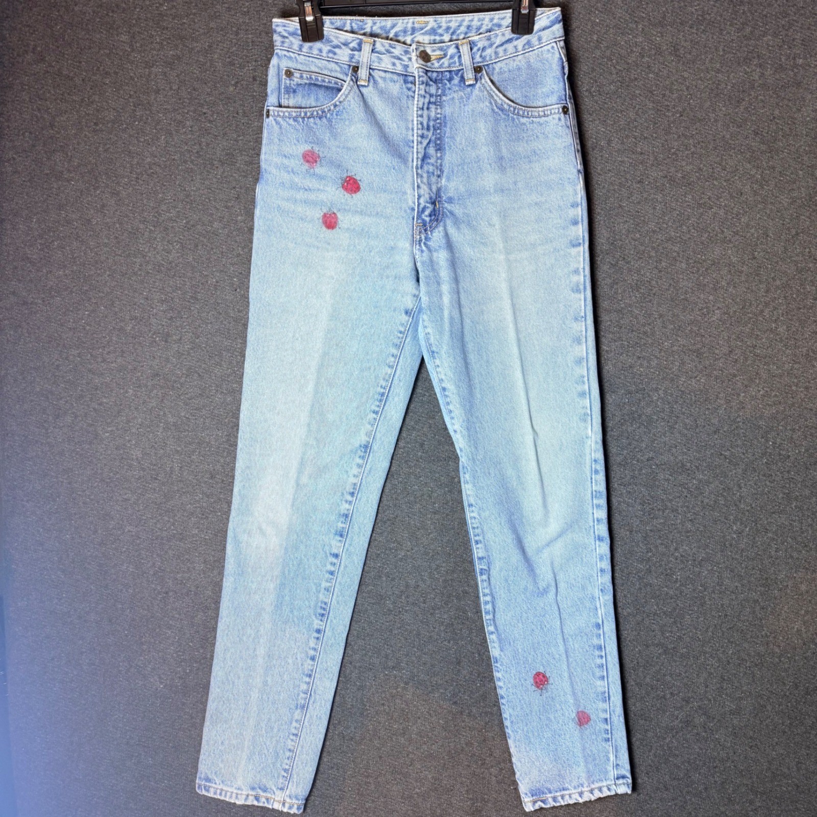 Vintage Edwin jeans 25 Ladybug High Waist Mom Light Wash Denim 80s 90s indie