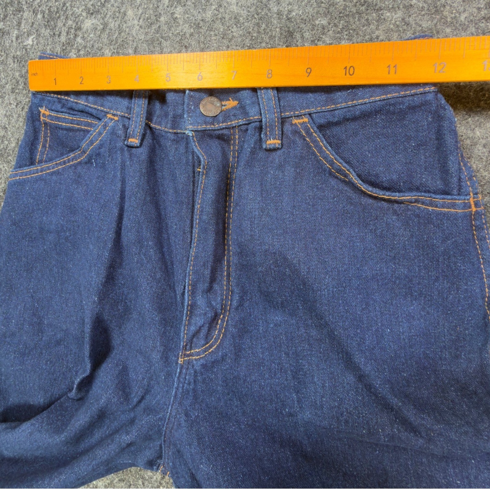 Maverick 70s Vintage High Rise Flare Jeans Juniors 9 Blue Cotton NWT Deadstock