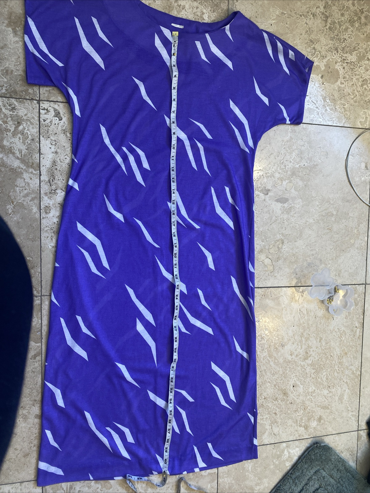 Women’s Vintage Purple Dress 80s Summer