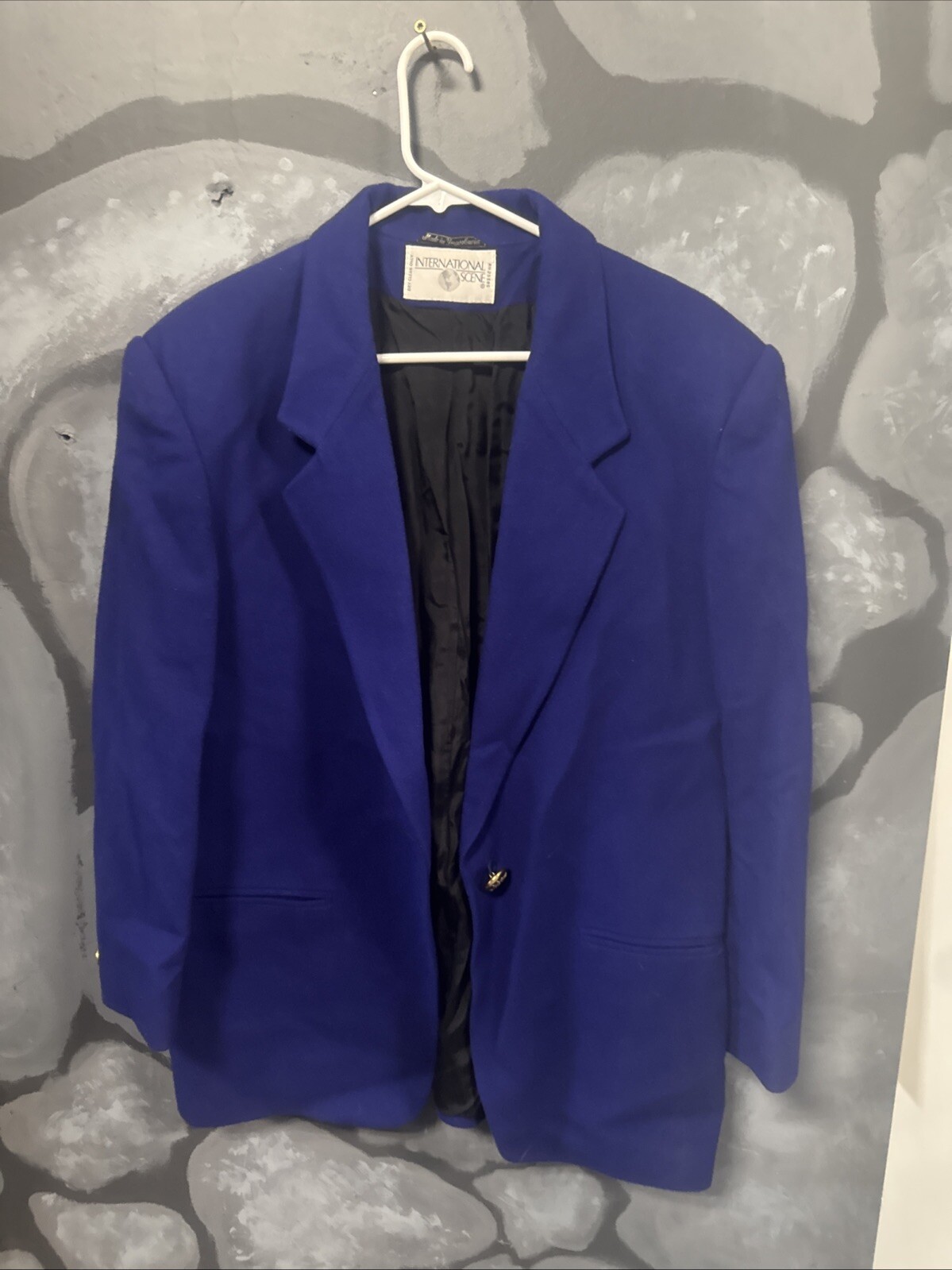 Vintage INTERNATIONAL SCENE Color Blue Blazer Jacket 11/12 Lined
