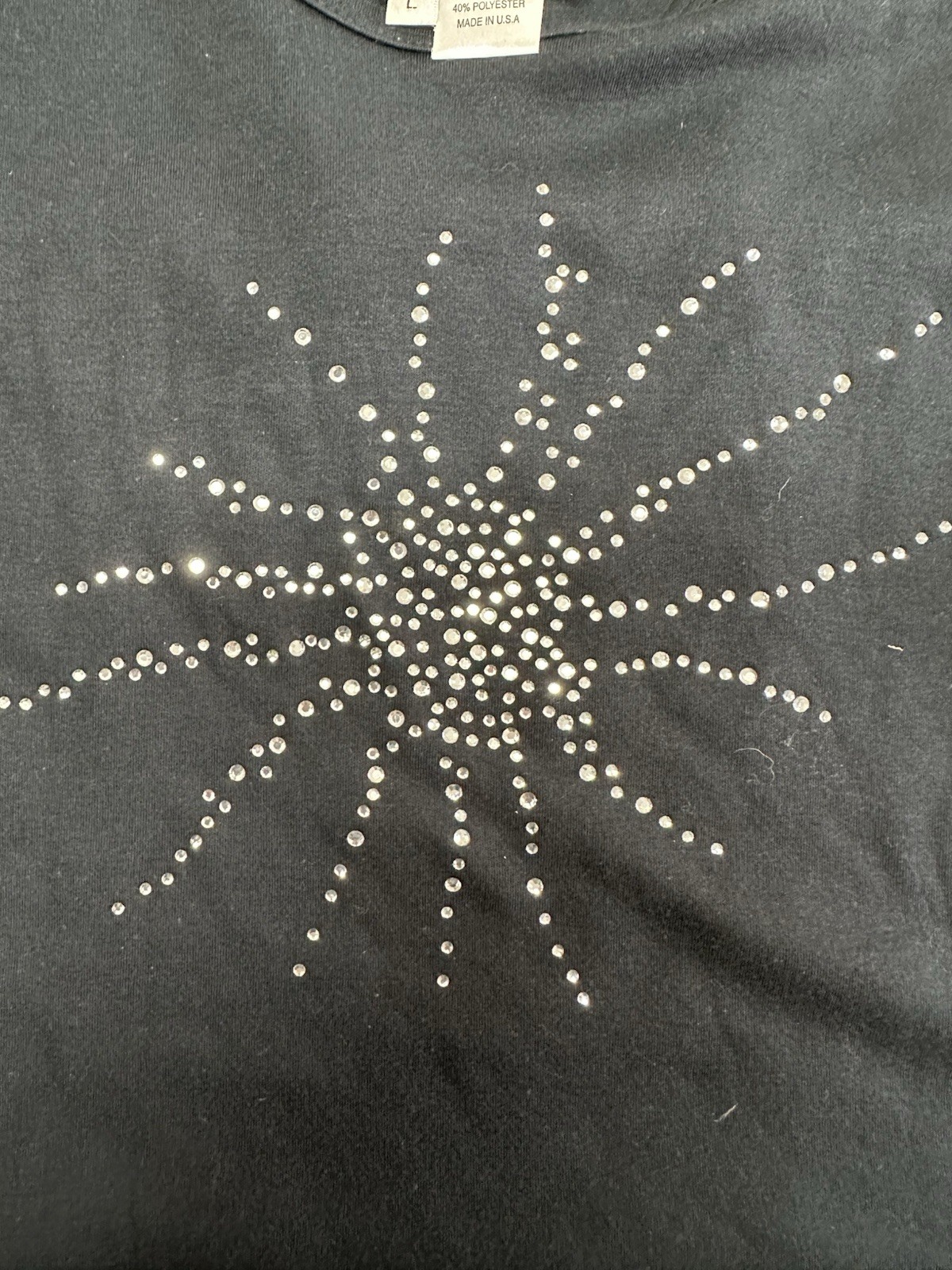 Vintage Patchington Women’s Tunic Top Size LG Retro Vibes Bling Stylized Star