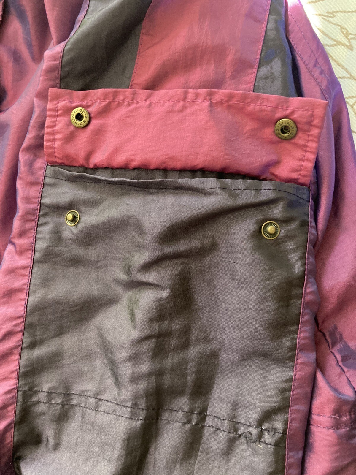 Vintage Y2K Women’s Jacket Large Iridescent Purple Drawstring Lavon Holiday ‘98