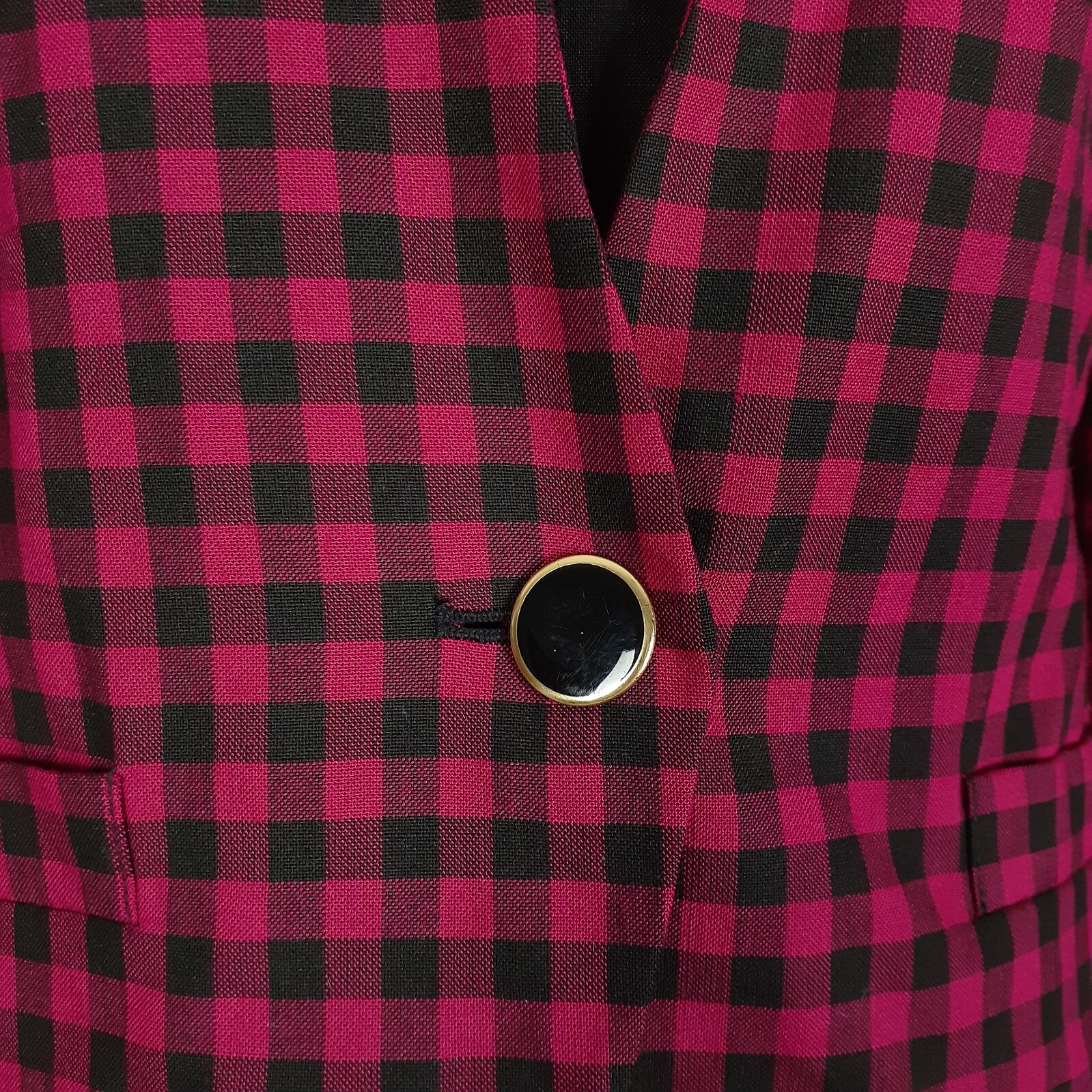 90’s Vintage Bold Gingham Blazer by Stirling Cooper Women’s Suit Jacket Size 4