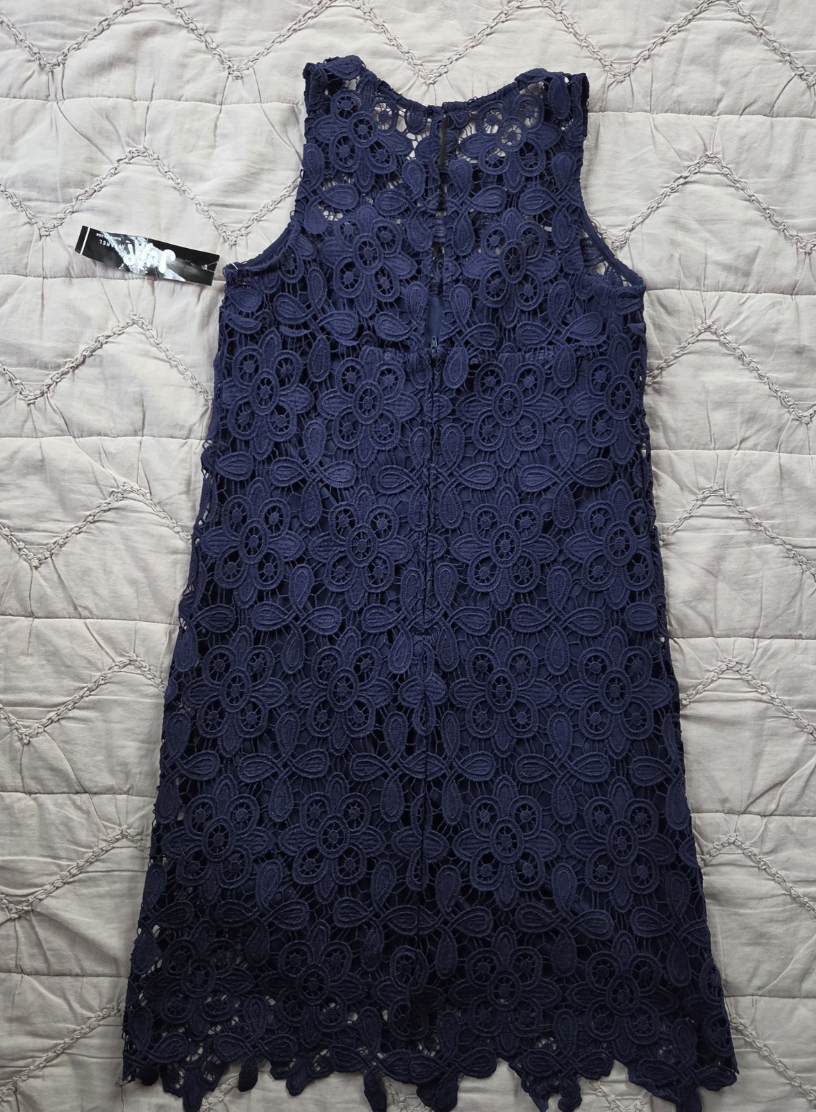 NWT Vtg Jump Apparel by Wendy Chaitin Navy Lace Dress USA 5/6 Floral Evening