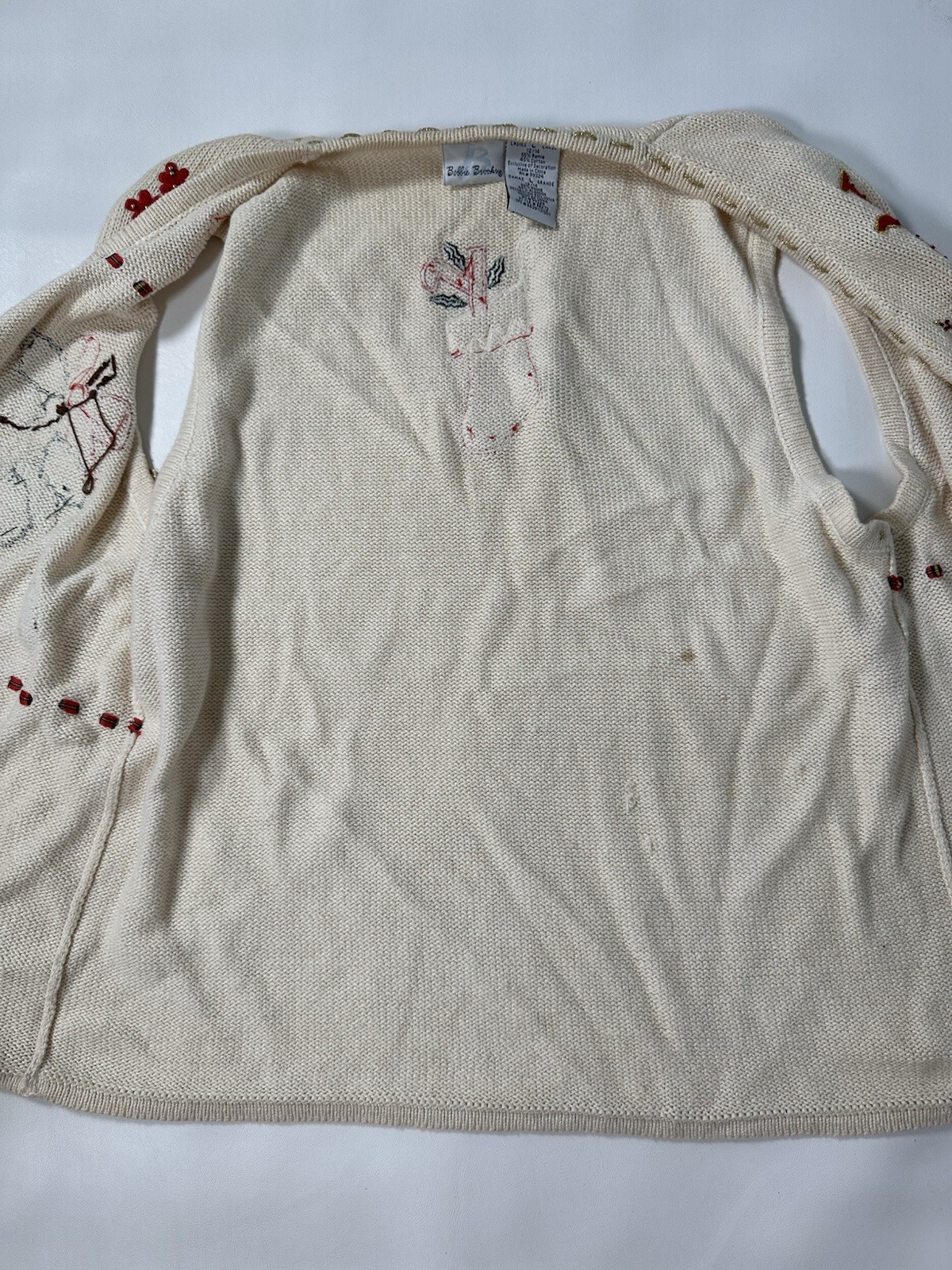 Bobbie Brooks Noel Joy Festive Gifts Red Ugly Christmas Vest Size Large 12/14