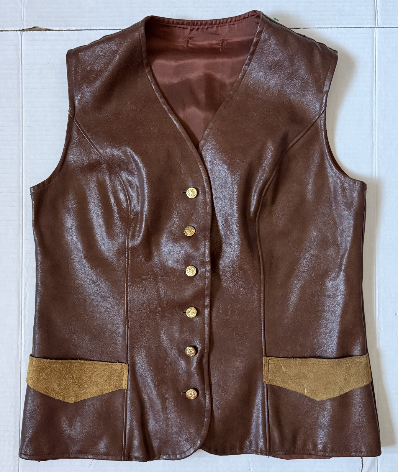 Vintage ILGWU INT LADIES GARMENT WORKERS UNION – Women’s Leather Vest – Small