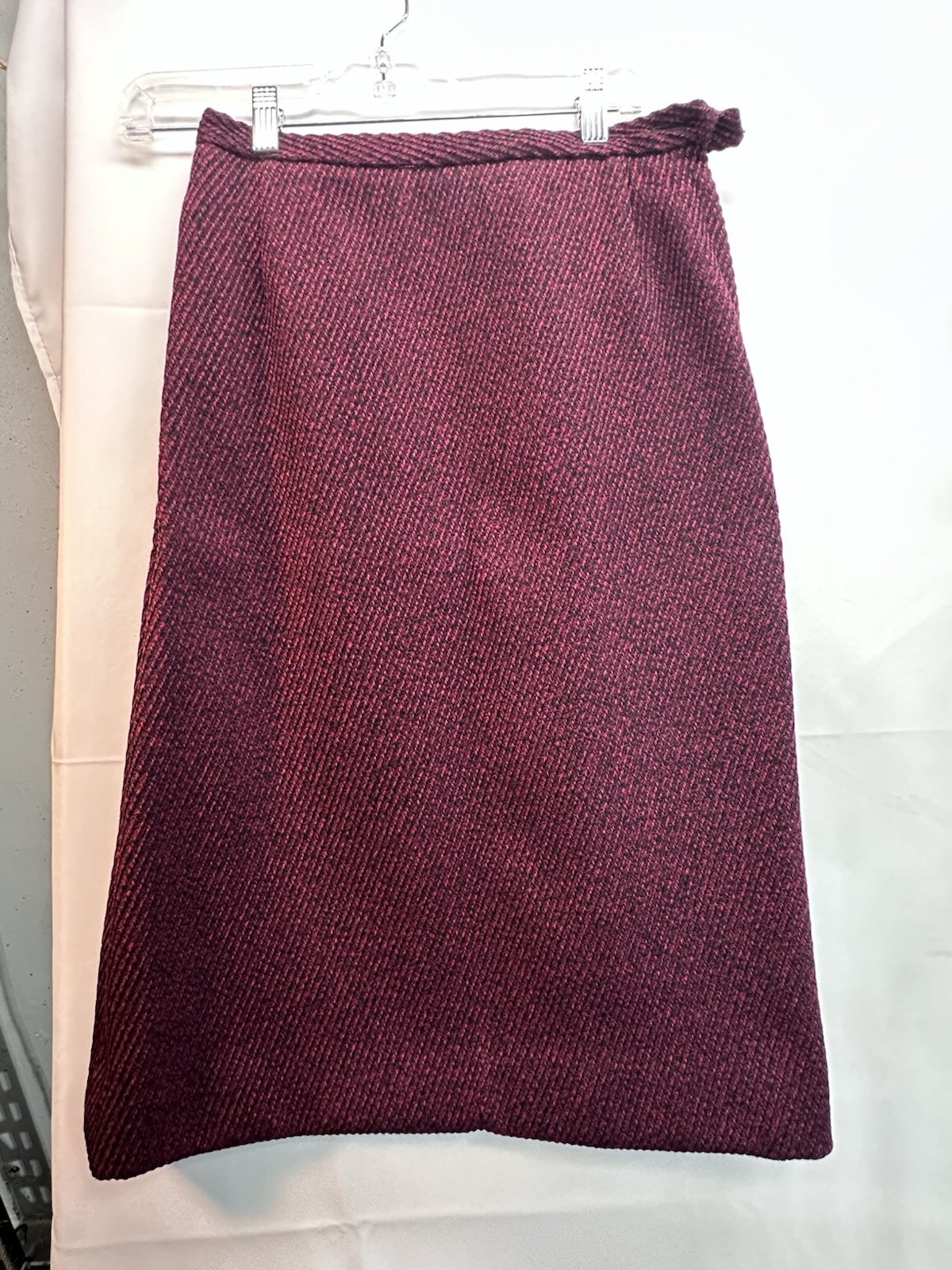 Vtg 1950s Barclay Furs Red Wool Persian Lamb Short Jacket and Pencil Skirt Suit