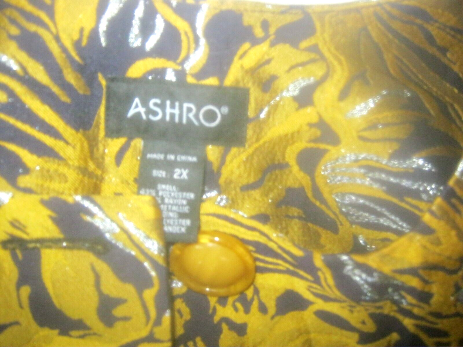Perfect for Fall! Snazzy ASHRO Jacket Size 2X~ Waist / Chest 50″ (Max)