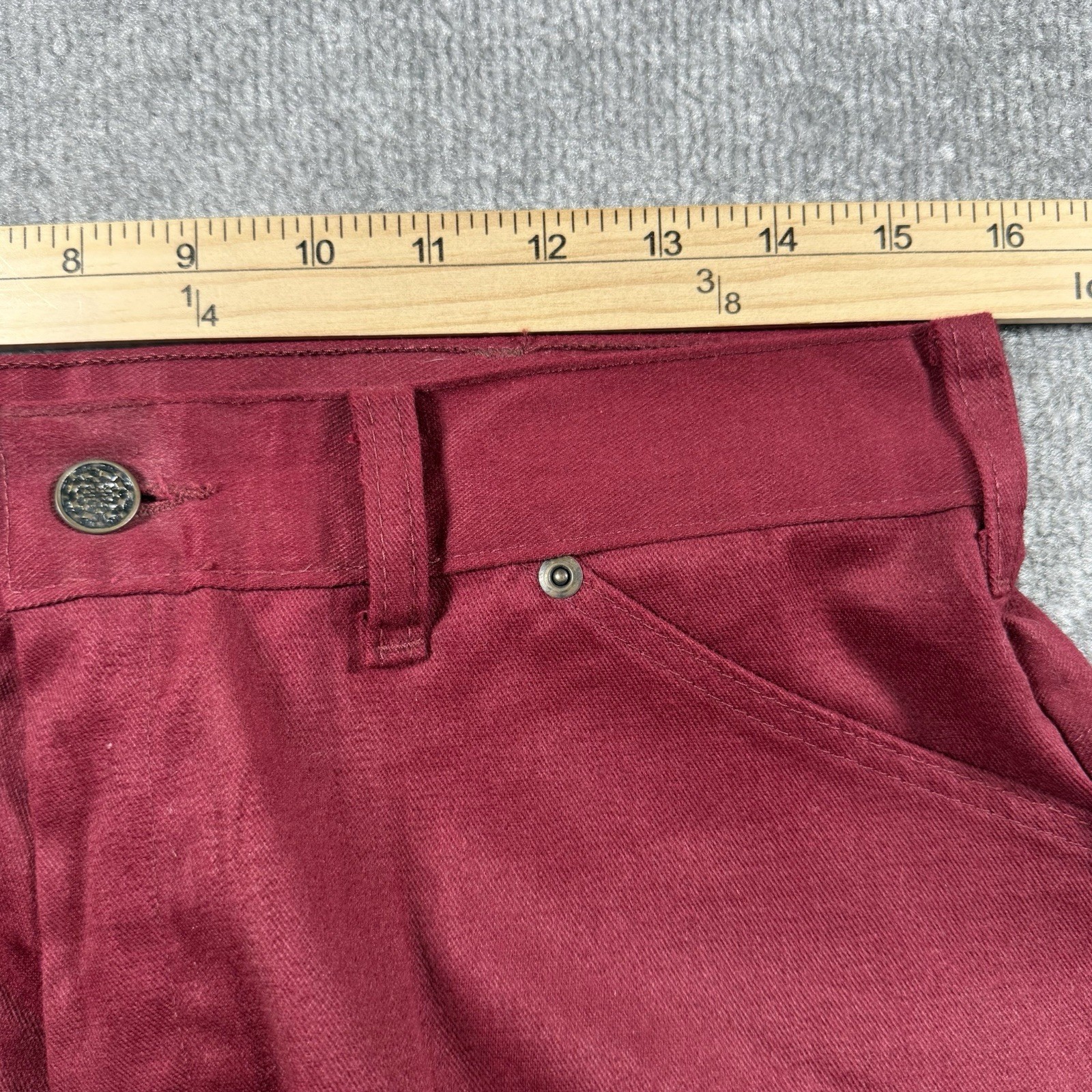 VTG Deadstock Tour De France Pants Women’s 18 Red Wide Leg Scovill Zipper