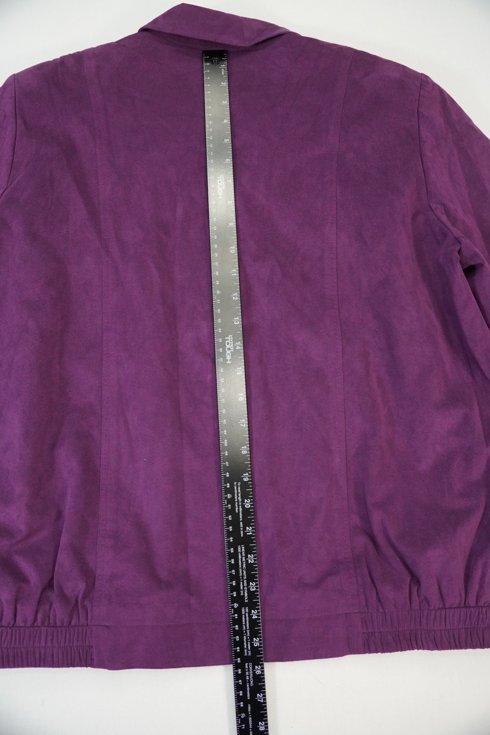 Vintage Da-Rue of California Purple Suede Jacket Womens Sz 12 Faux Made in USA