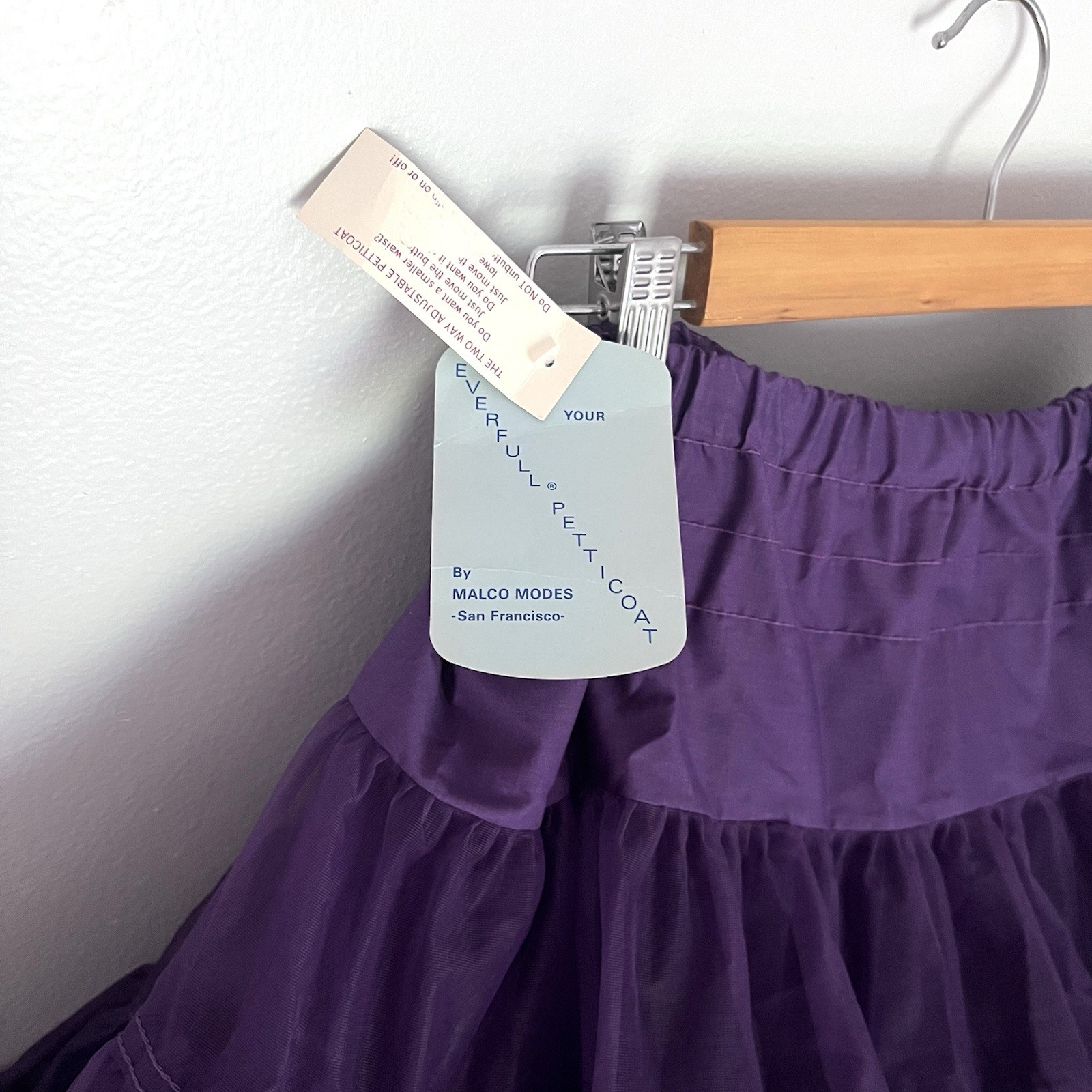 Vintage Purple Square Dance Rockabilly Crinoline Petticoat Dead Stock Size M