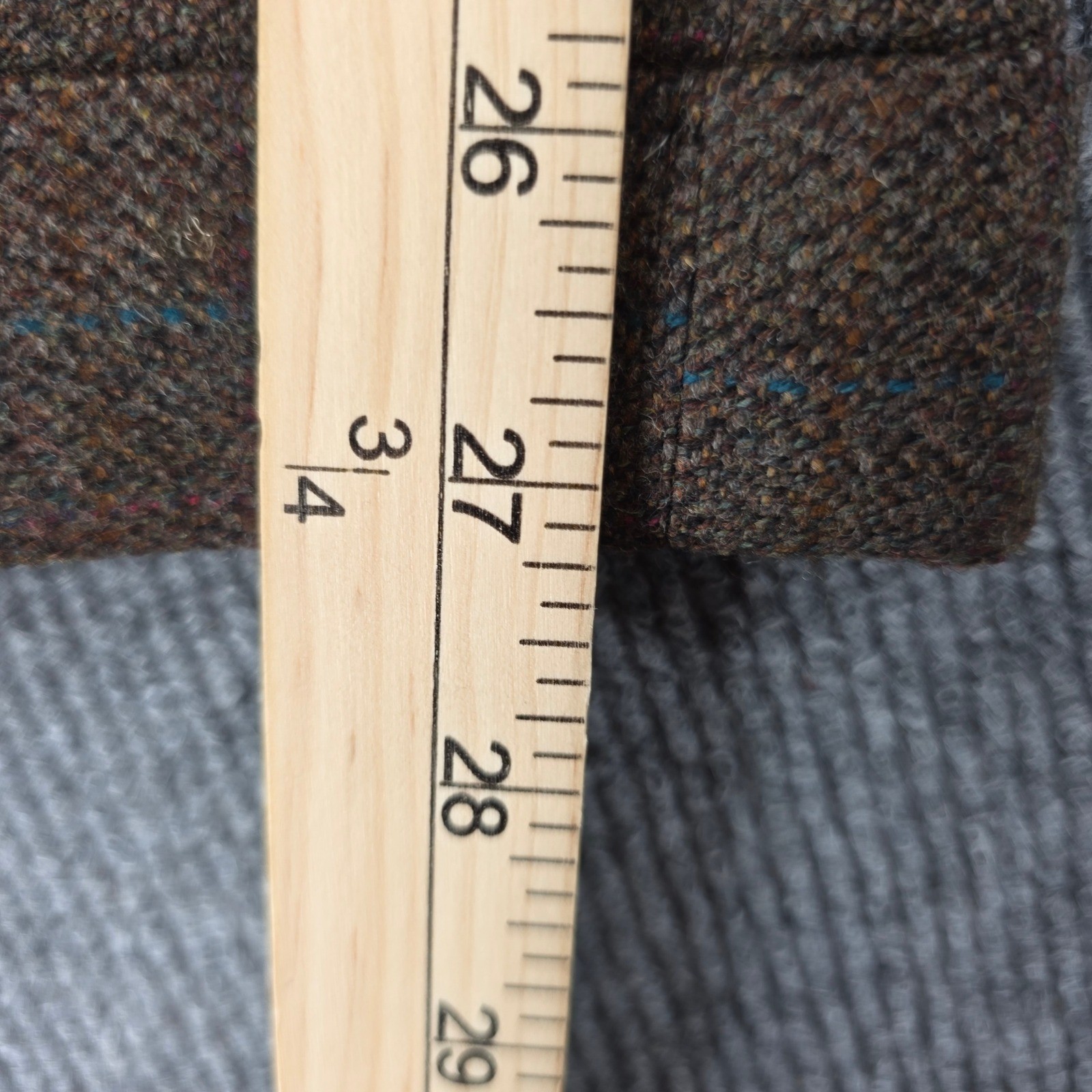 Ralph Lauren Vintage Brown Wool Tweed Pleated Wide Leg Trousers USA Made Size 8