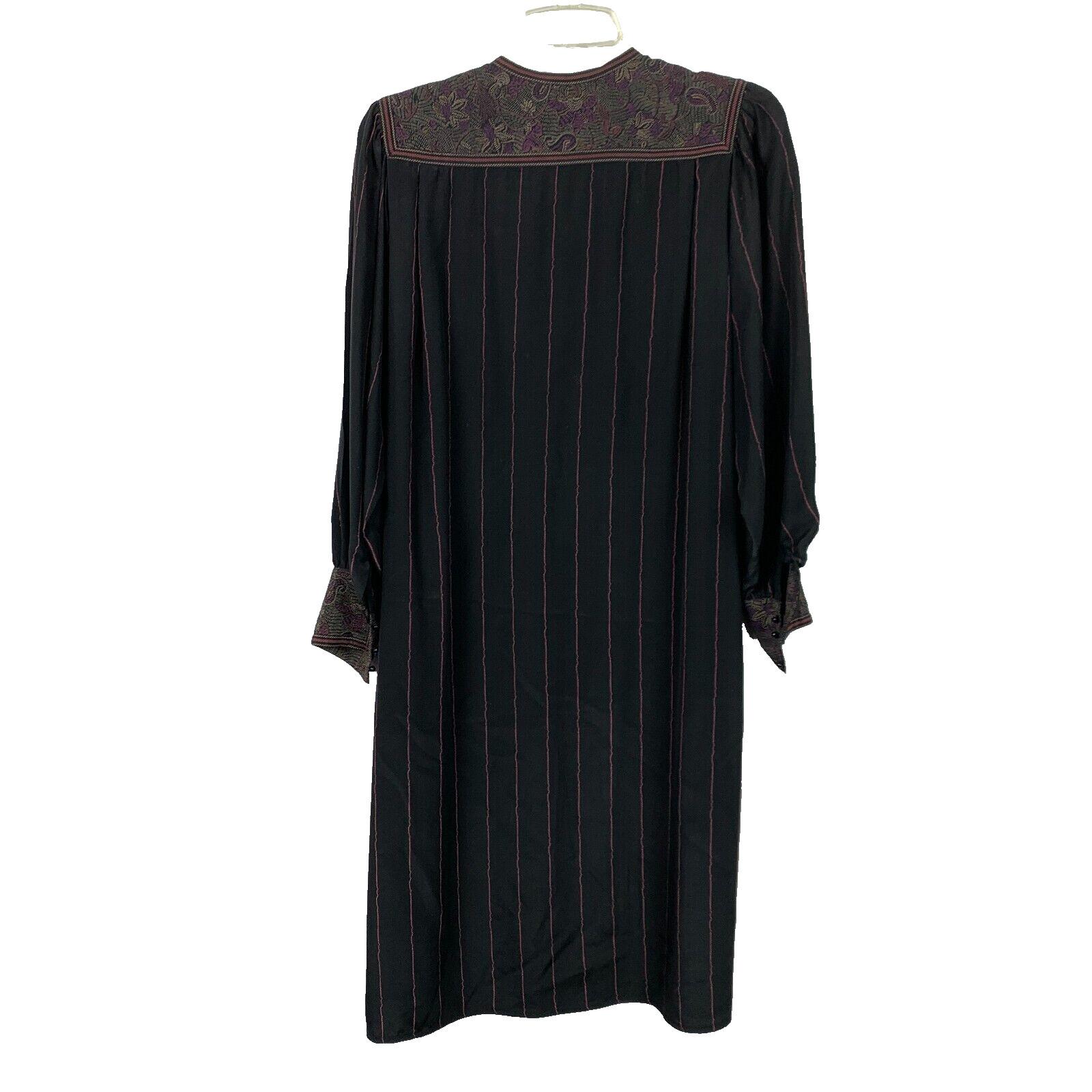 Vintage 70s Charlotte Ford Boutique Striped Drapey Shift Shirt Dress Size 8