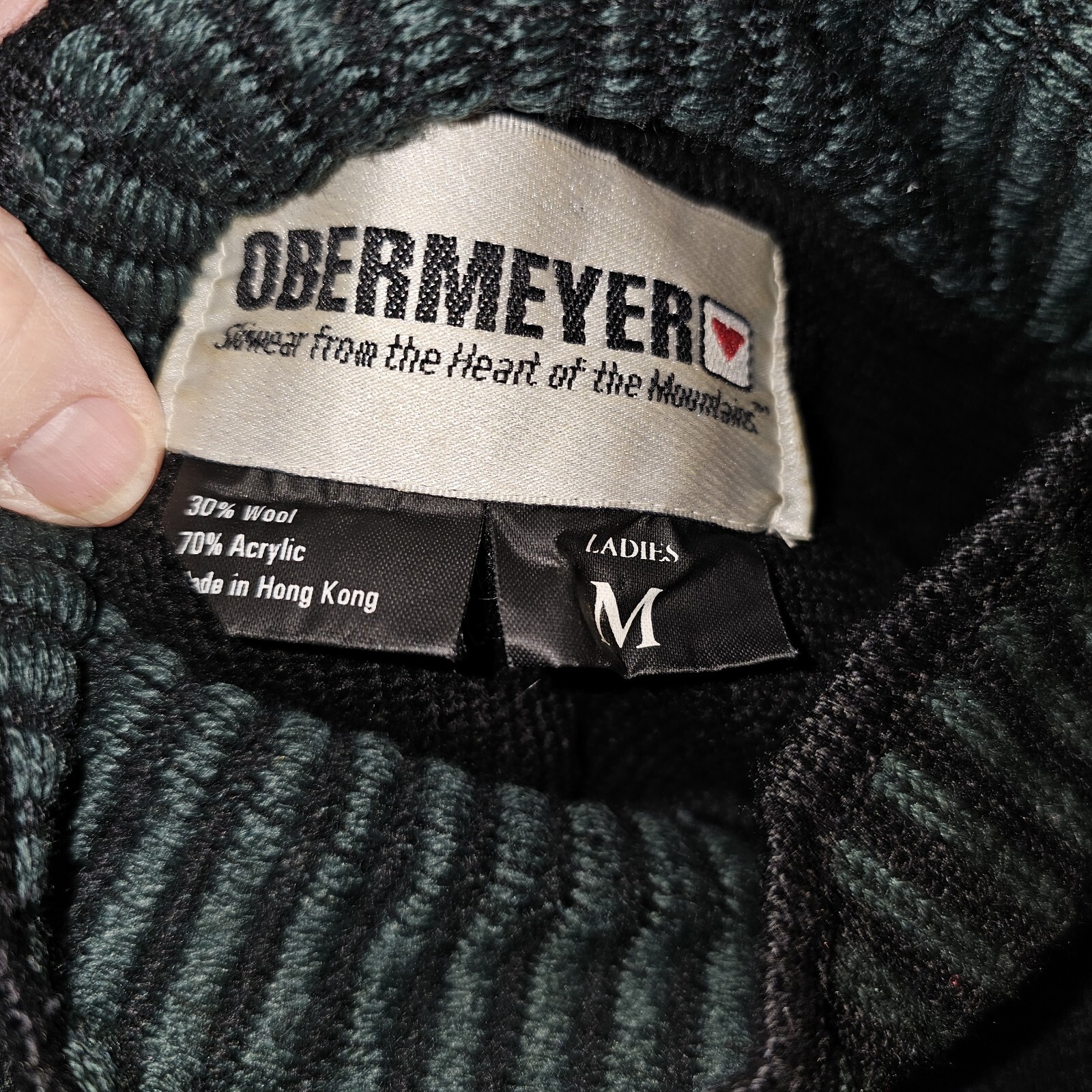 Obermeyer Chloe Colorful Turtleneck Wool Knit Pullover Sweater Womens Sz M SB2