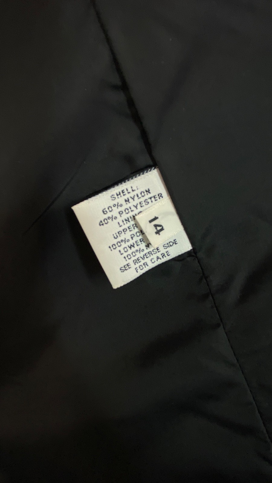 Vintage 1990s black long raincoat 14 XL trench coat rain jacket nylon plus size