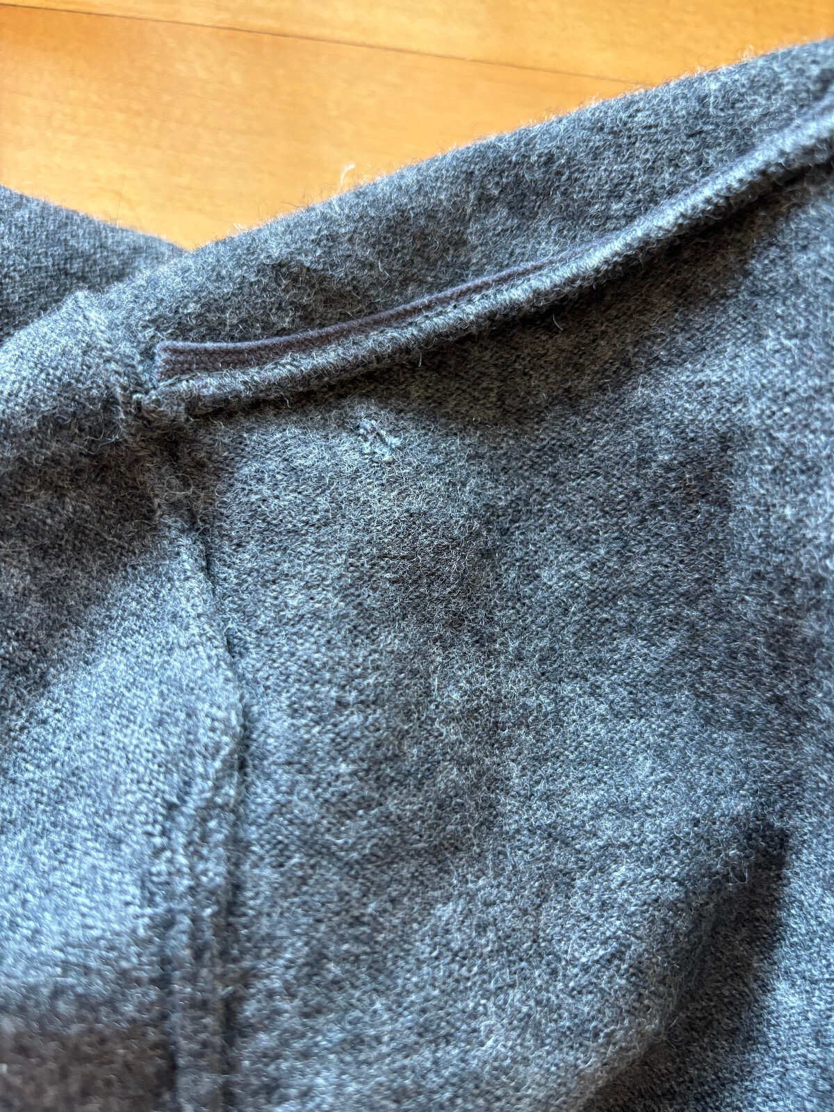 Early 90s Vintage Basic Grey Boxy Knit Sweater T-shirt M L Work Office Top