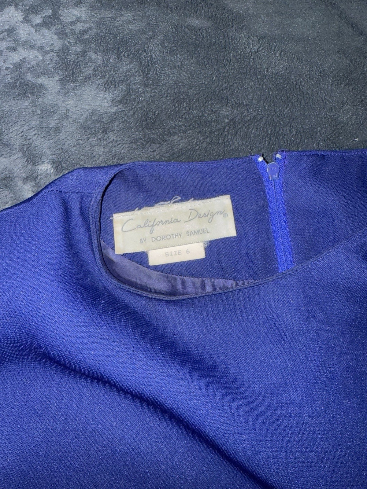 Vintage California Design by Dorothy Samuel Royal Blue Dress