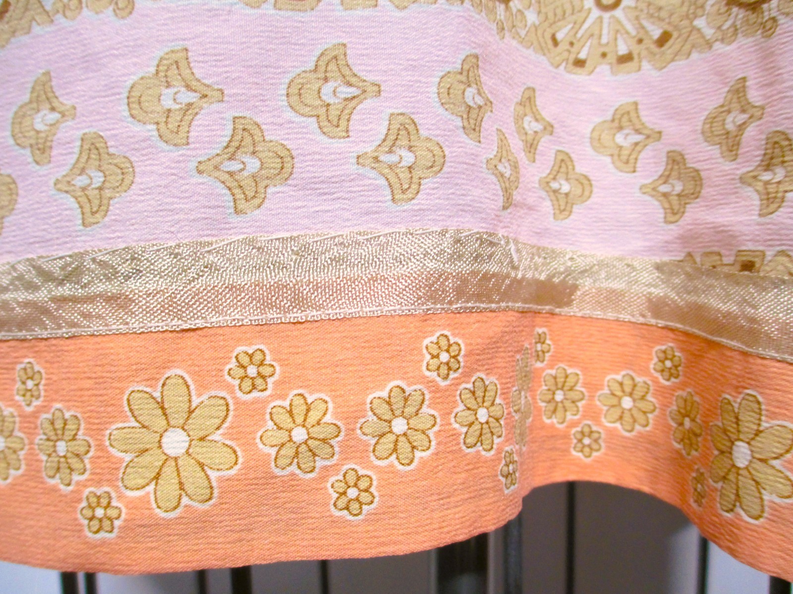 Vintage Lady Carol of NY Sheath Dress, Peach & Tan, Very Nice, Size M