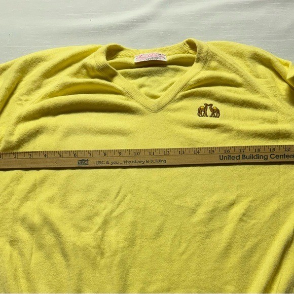 Vintage Lady Pickering Soft Yellow Sweater XL USA