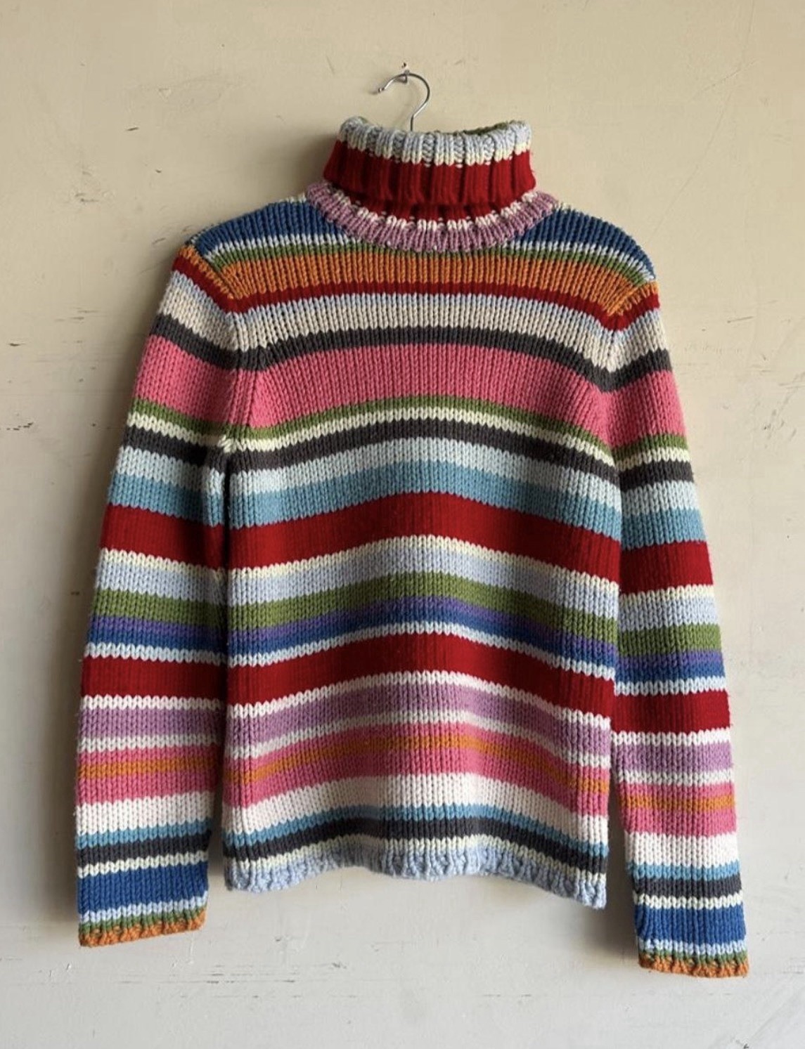 VINTAGE gap Wool Striped Colorful Sweater 90s