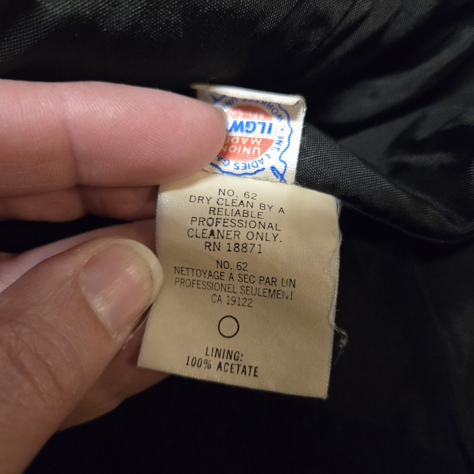 Vintage JH Collectibles Black Blazer Wool Cashmere Blend Union Made In USA Size
