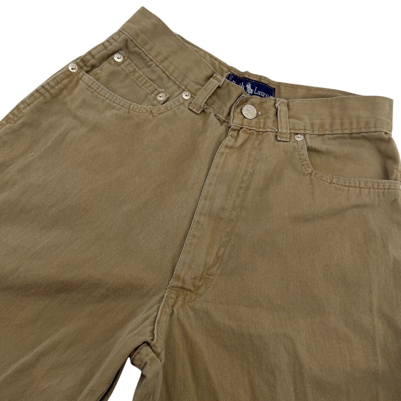 Ralph Lauren Twill Pants Women’s 8 Tan Khaki Vintage USA Straight Leg Cotton
