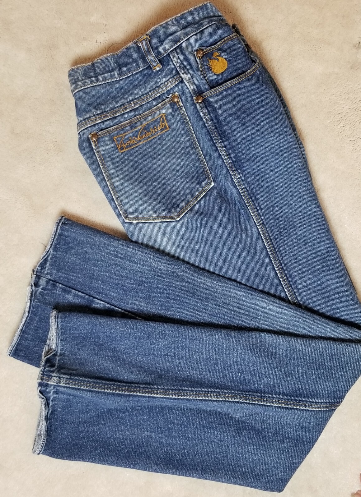 Vintage Gloria Vanderbuilt for Murjani 1970s💕 Womens Blue Jeans (25 x 28) EUC