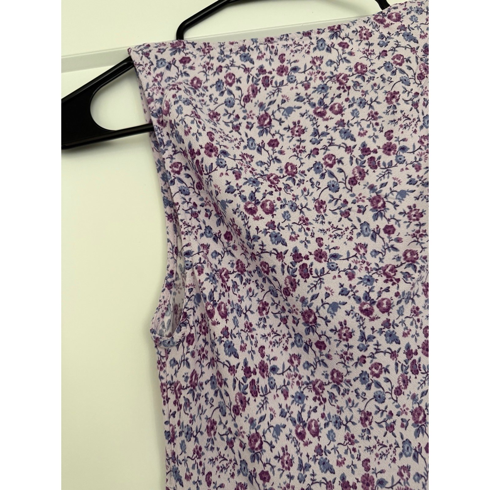 Reformation Calix Mini Dress Womens Small Lavender Floral V-Neck Sleeveless USA