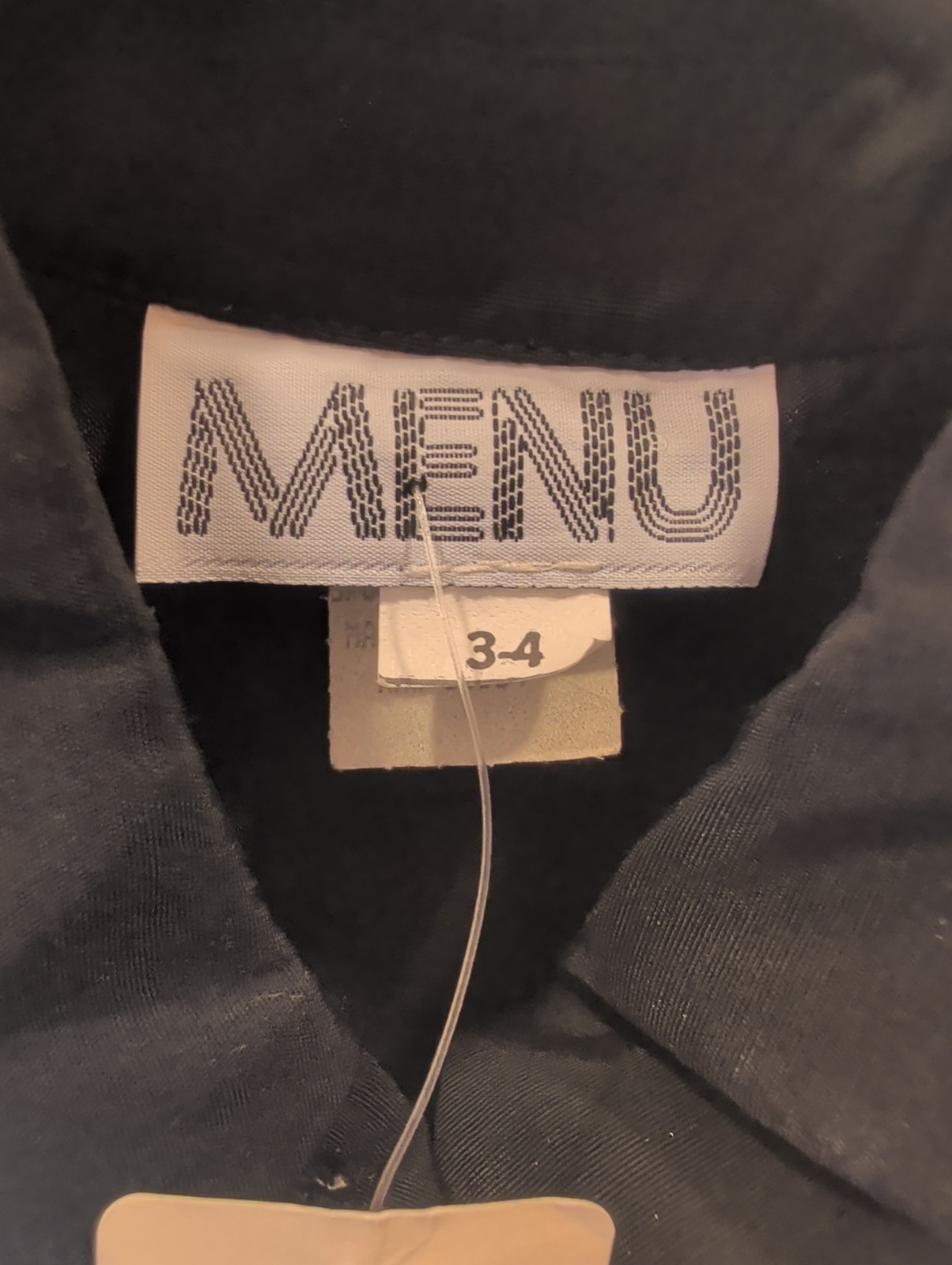 Vintage 80’s Menu Jumpsuit Black Cream Graphic Paint Design NWT Sz 3/4. W1