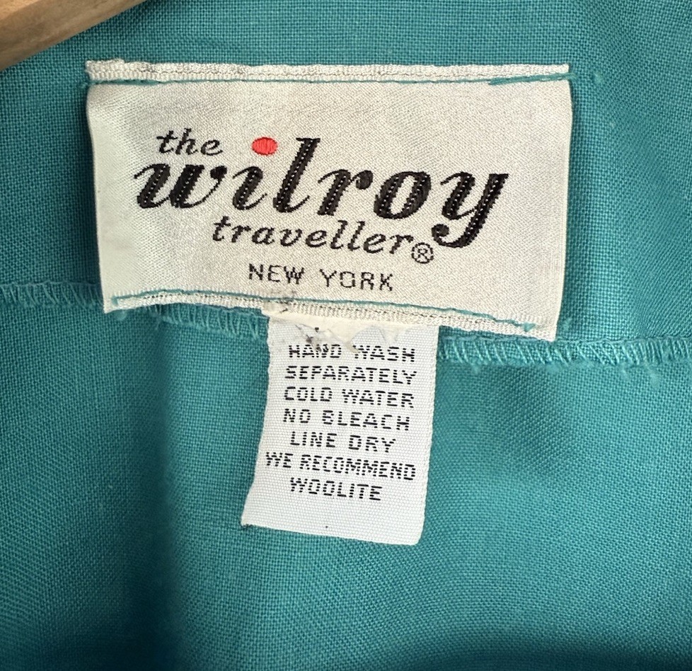 Vintage 1970’s Wilroy Traveller Teal Vest With Faux Front Pocket, Women’s Large