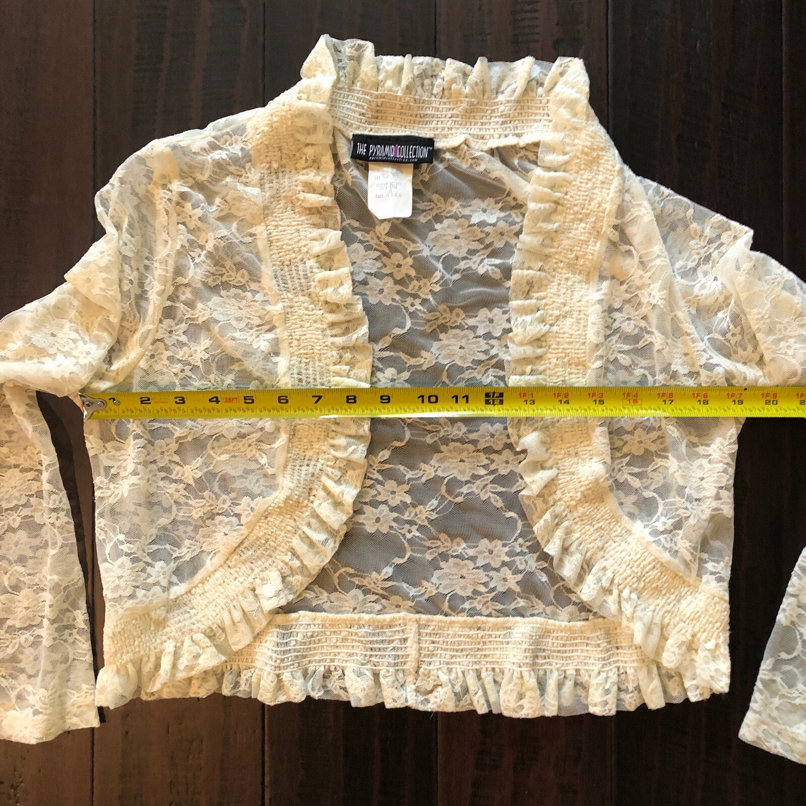 The Pyramid Collection Cardigan Womens M Lace Coquette Goth Romantic Y2K 90s