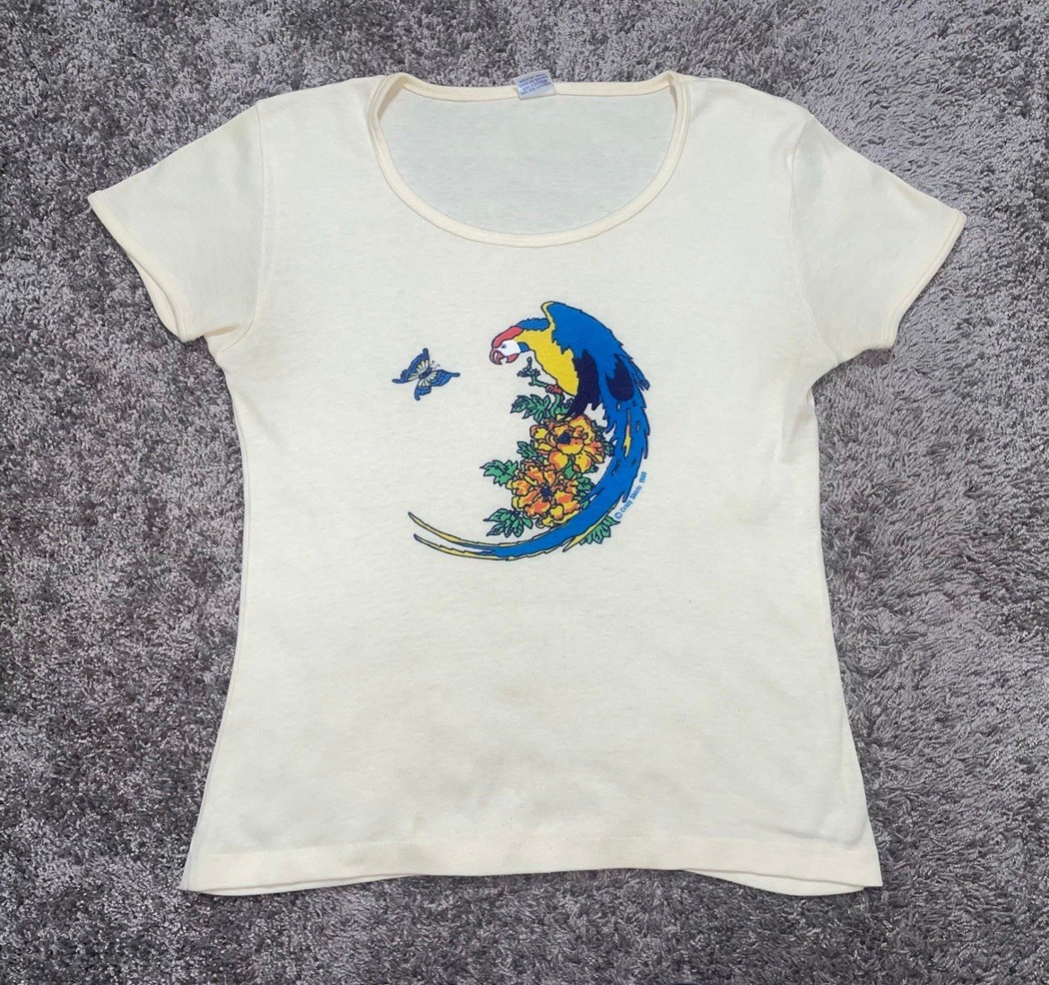 Vintage Women’s Crazy Shirts Hawaii Parrot Shirt 1980