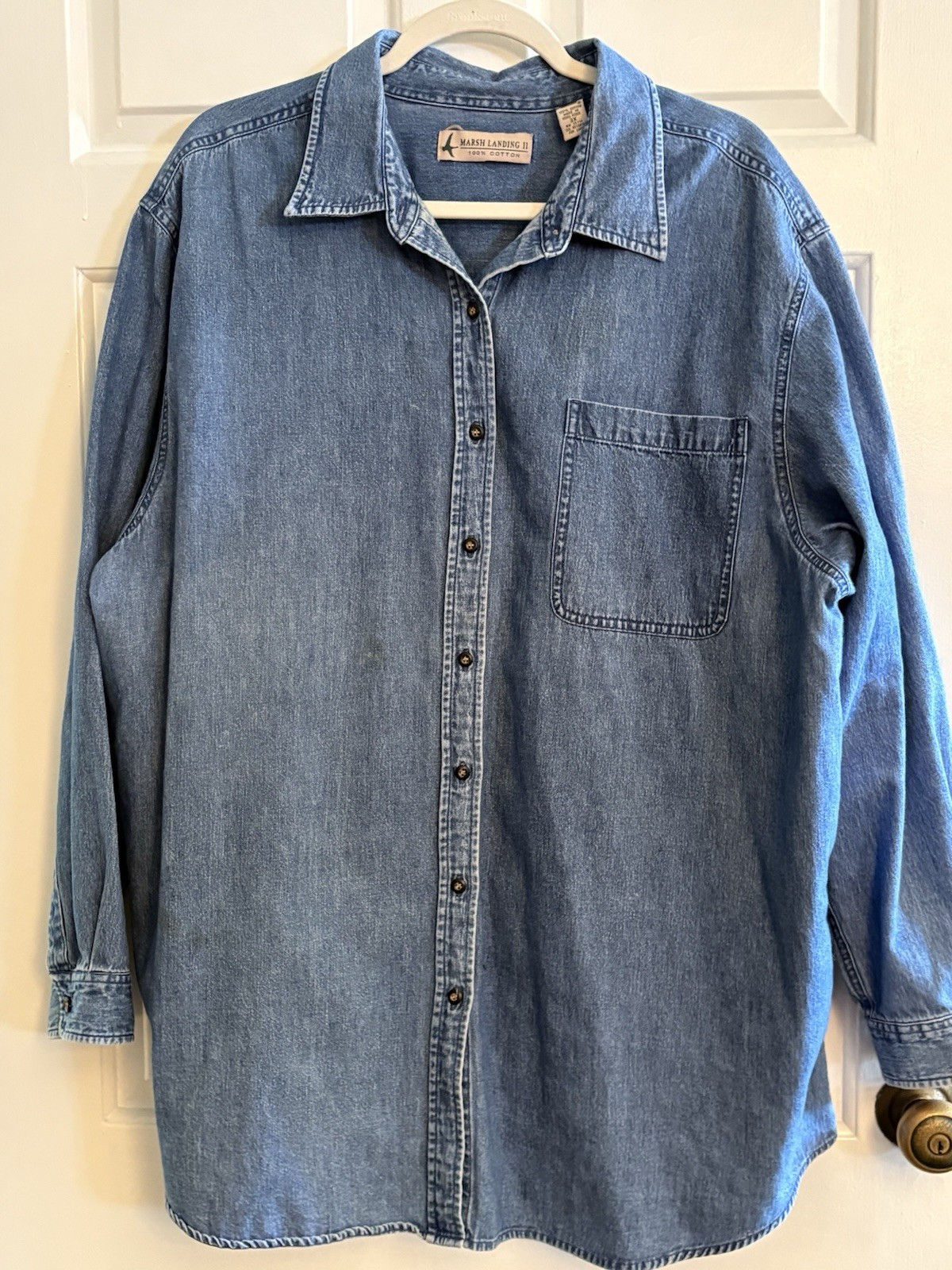 Vintage Marsh Landing Women’s 3X Denim 3X Shirt Layer For Those Cold morning