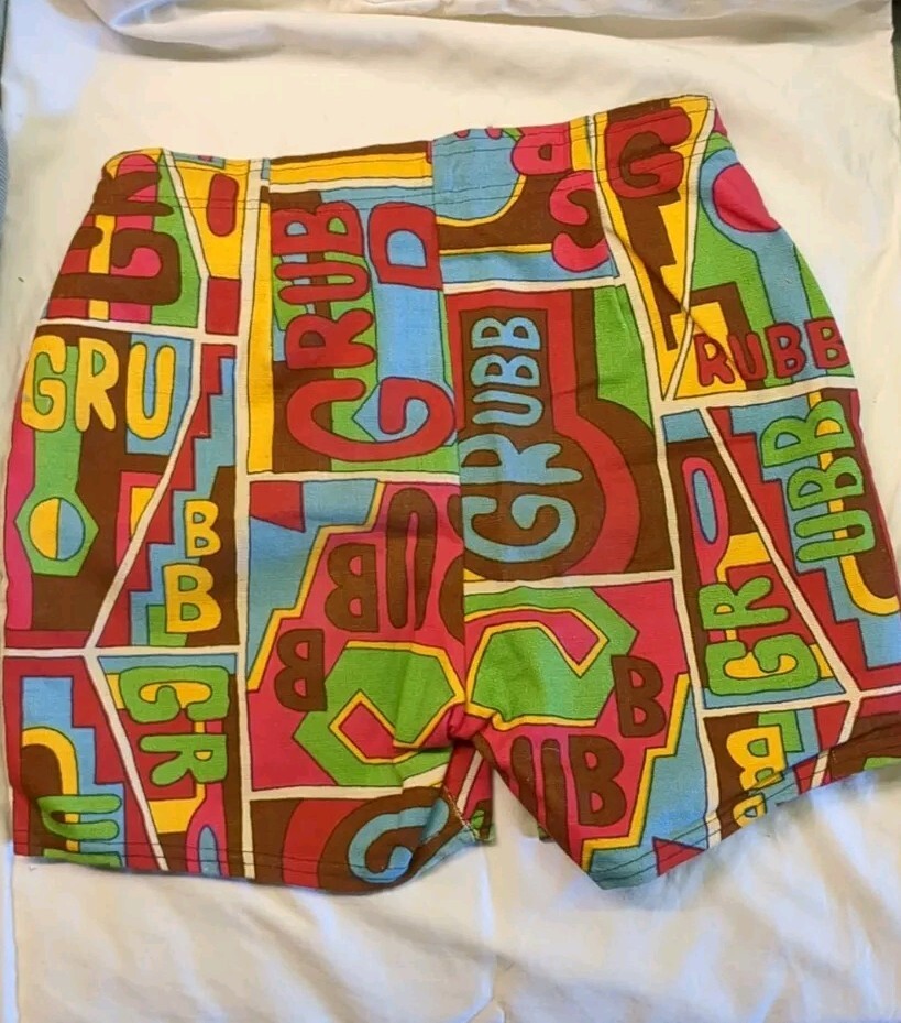1960s Deadstock Robert Bruce Grubb Surf Shorts Pop Art Hippie Shorts Swim AAA+!