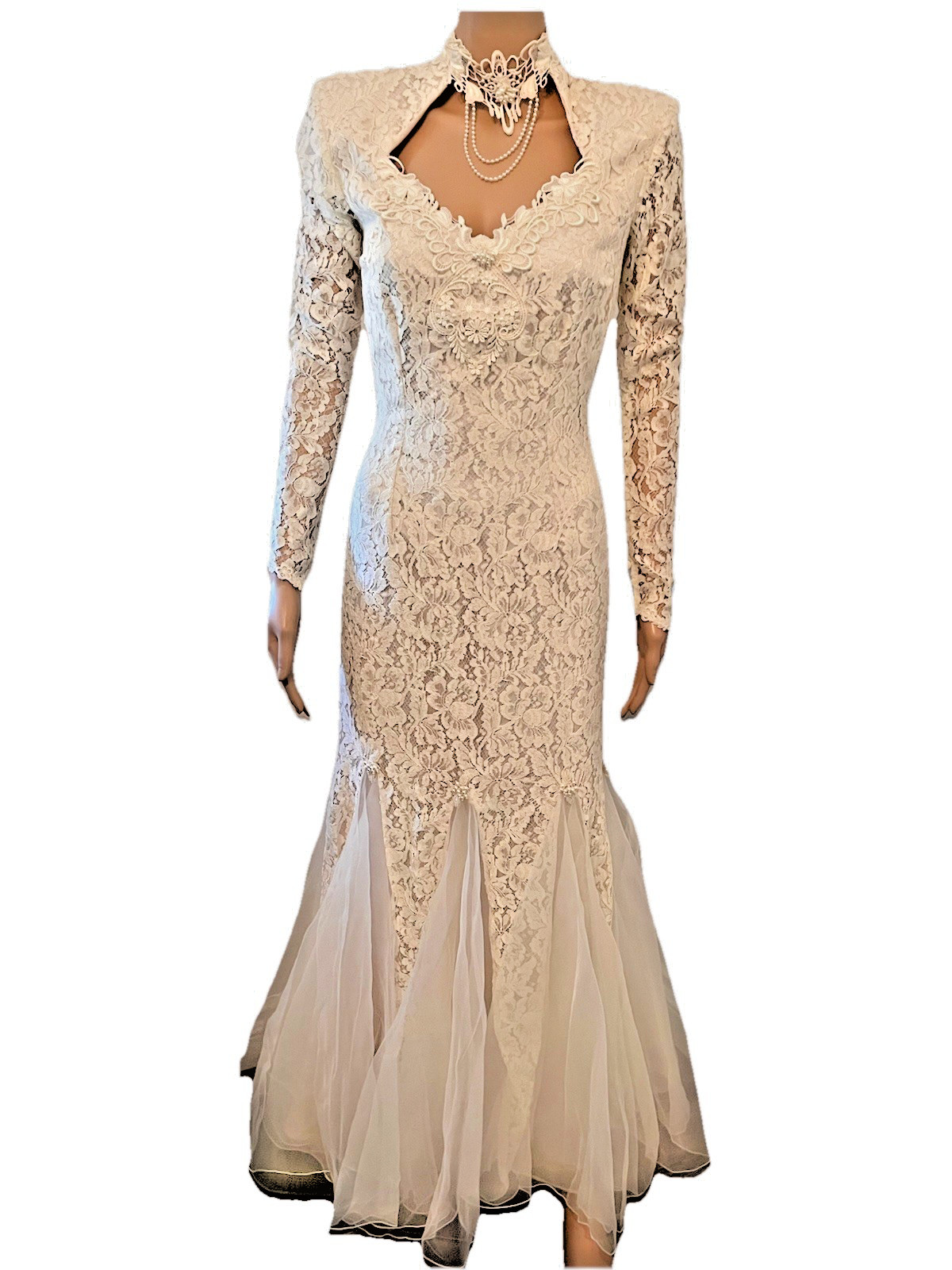 Gorgeous VTG 80s Susan Lane’s Country Elegance Cottagecore Lace Wedding Dress 6