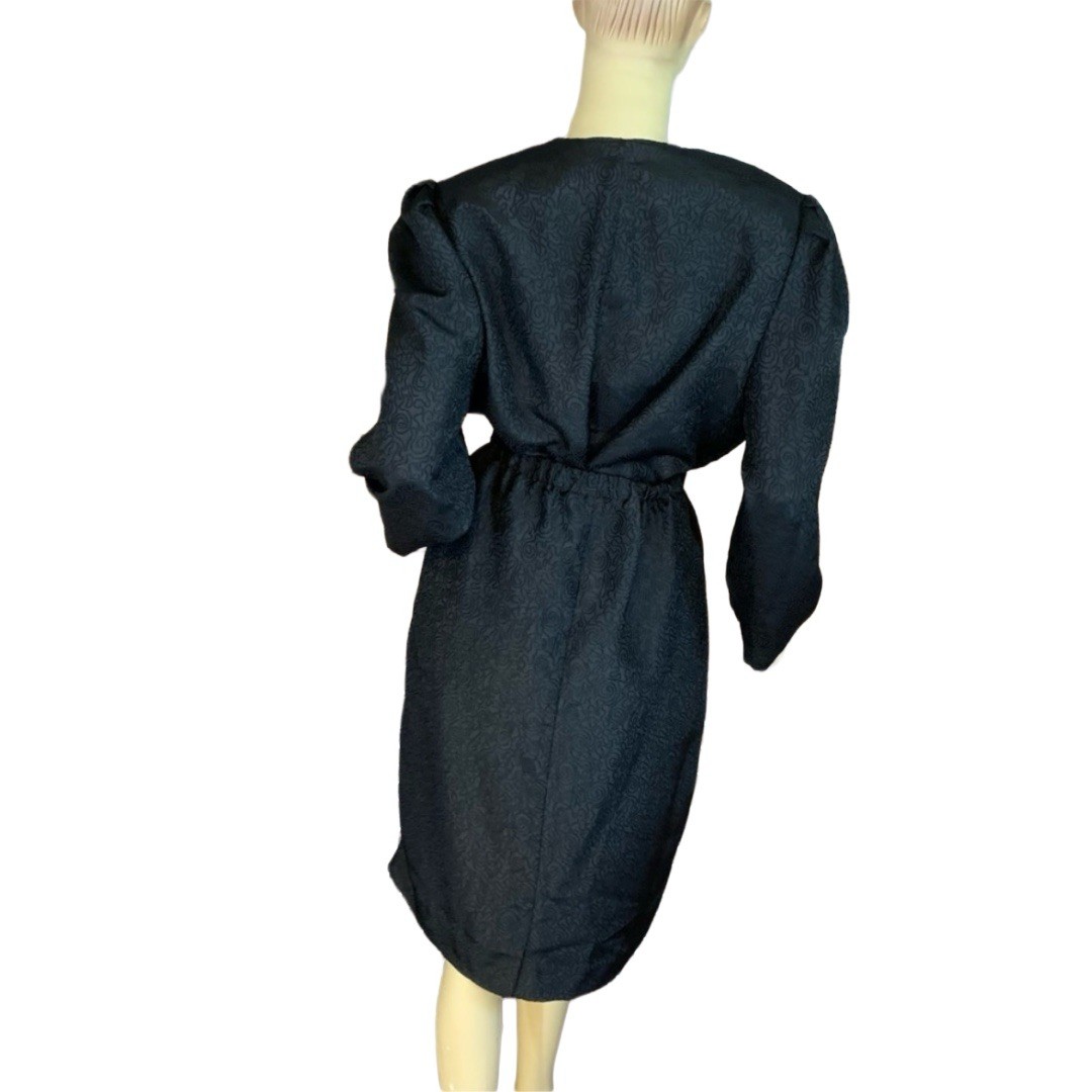 WOMEN’S VINTAGE 1980’S BLACK CHELSEA II SWIRL PRINT SKIRT SET SIZE 20W
