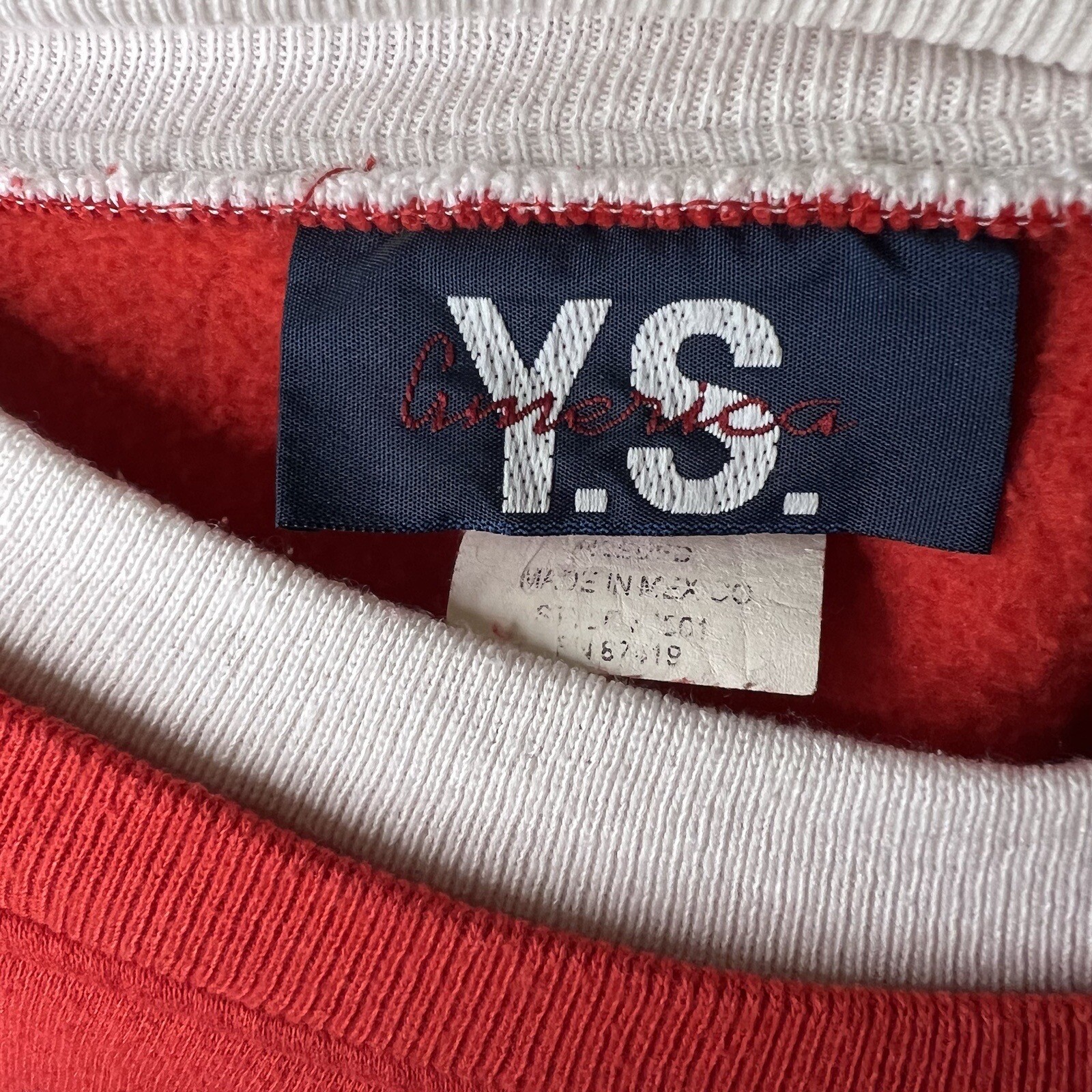 VTG YS AMERICA Joy Graphic Ringer Christmas Sweatshirt