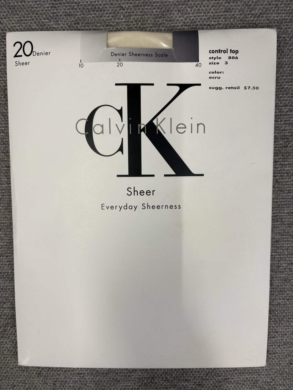 VTG Calvin Klein Pantyhose Lot of 3 Deadstock NWT Matte Sheer Sz BC3 Ivory Sable