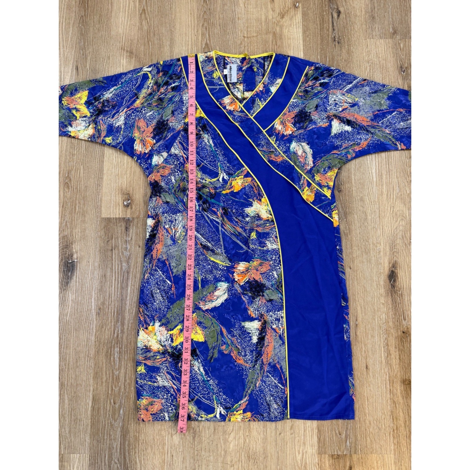Objectives For Women Shift Dress Womens S Blue Abstract Jacquard Vintage