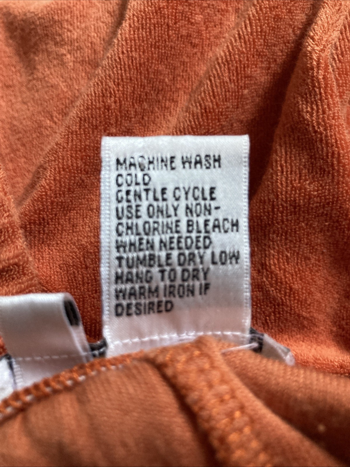 Vintage 80s Real Clothes by Saks Fifth Ave Sz M Orange Terry Cloth Pull-On Pants