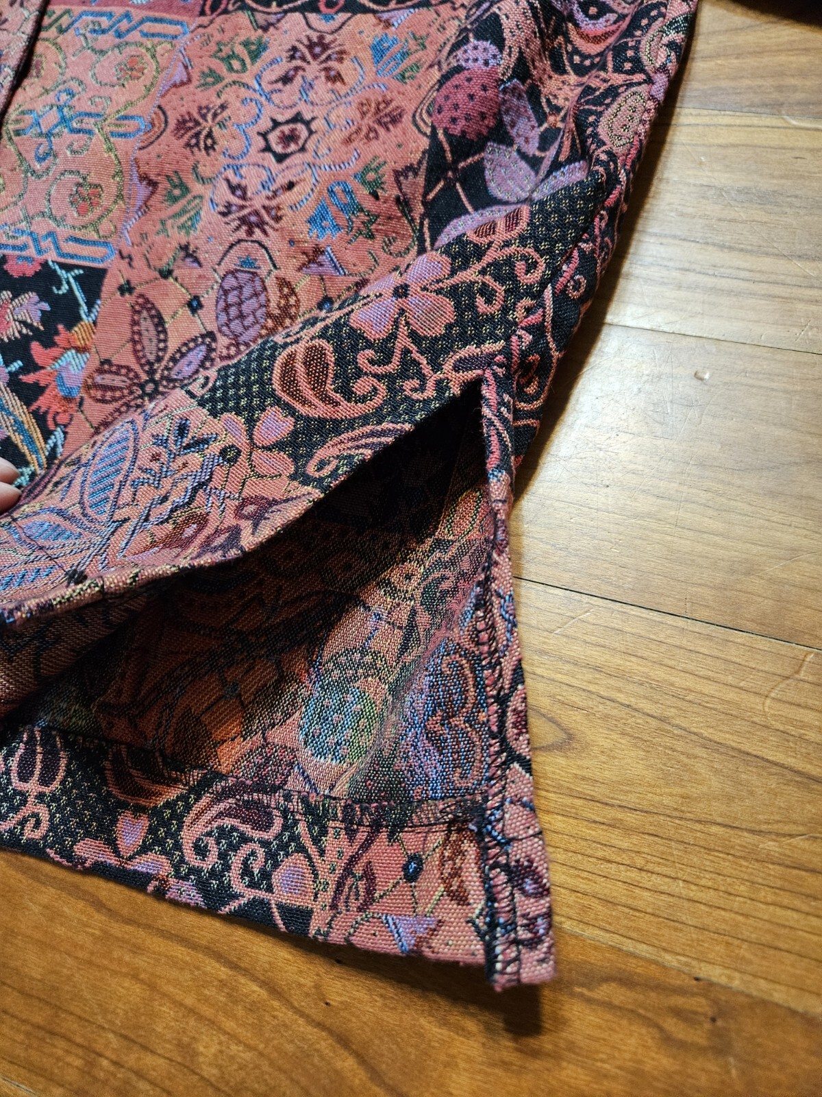 TravelSmith Sz Large Vintage Womens Multicolor Tapestry Jacket Boho Floral