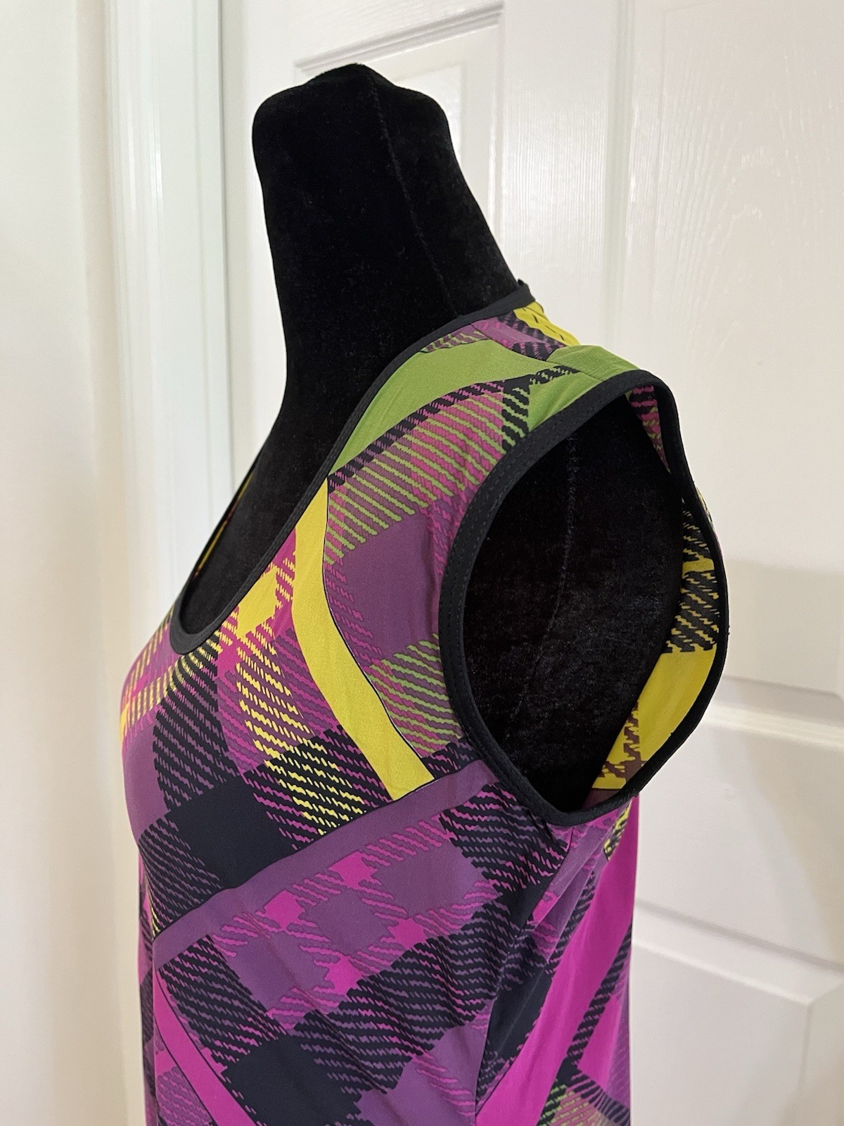 Vintage GIANNI VERSACE Couture Multicolor Silk Dress, Made In Italy