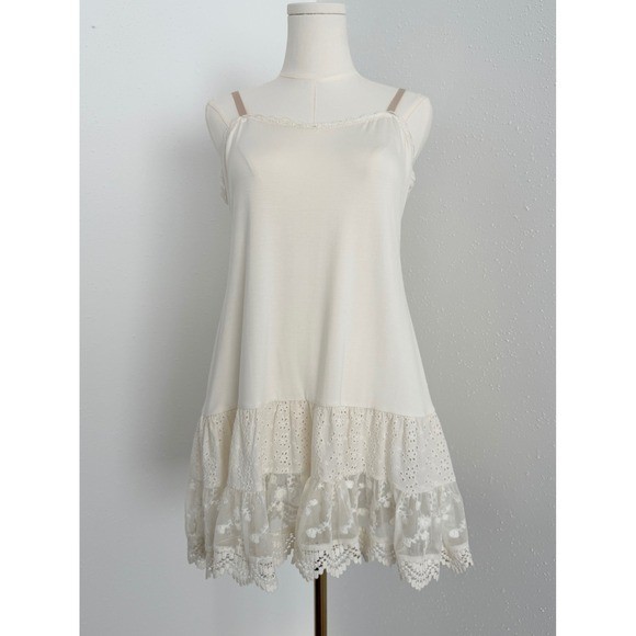 NWT Matilda Jane Spoonful of Sugar Ivory Lace Slip Dress Boho Cottagecore (L)