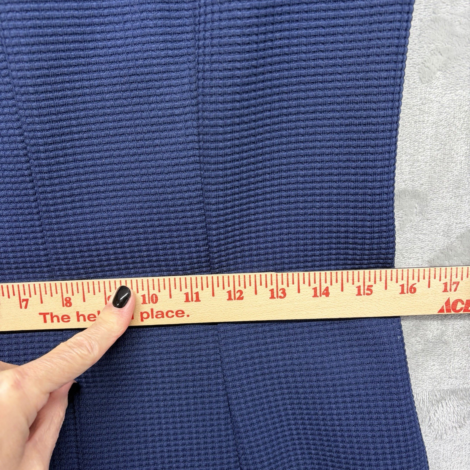 Vintage Womens 60’s Mod A-Line Dress 14T Navy White Keyhole Pinup Union Made NEW
