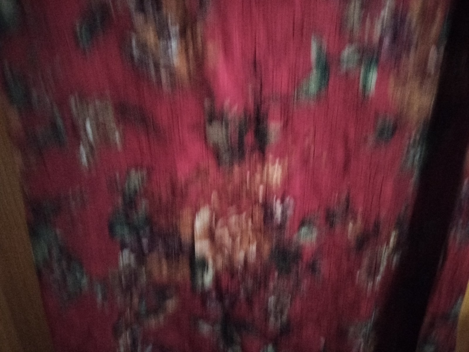 Dressbarn Midi Dress Vintage Dark Red Multicolor Floral Textured Size L